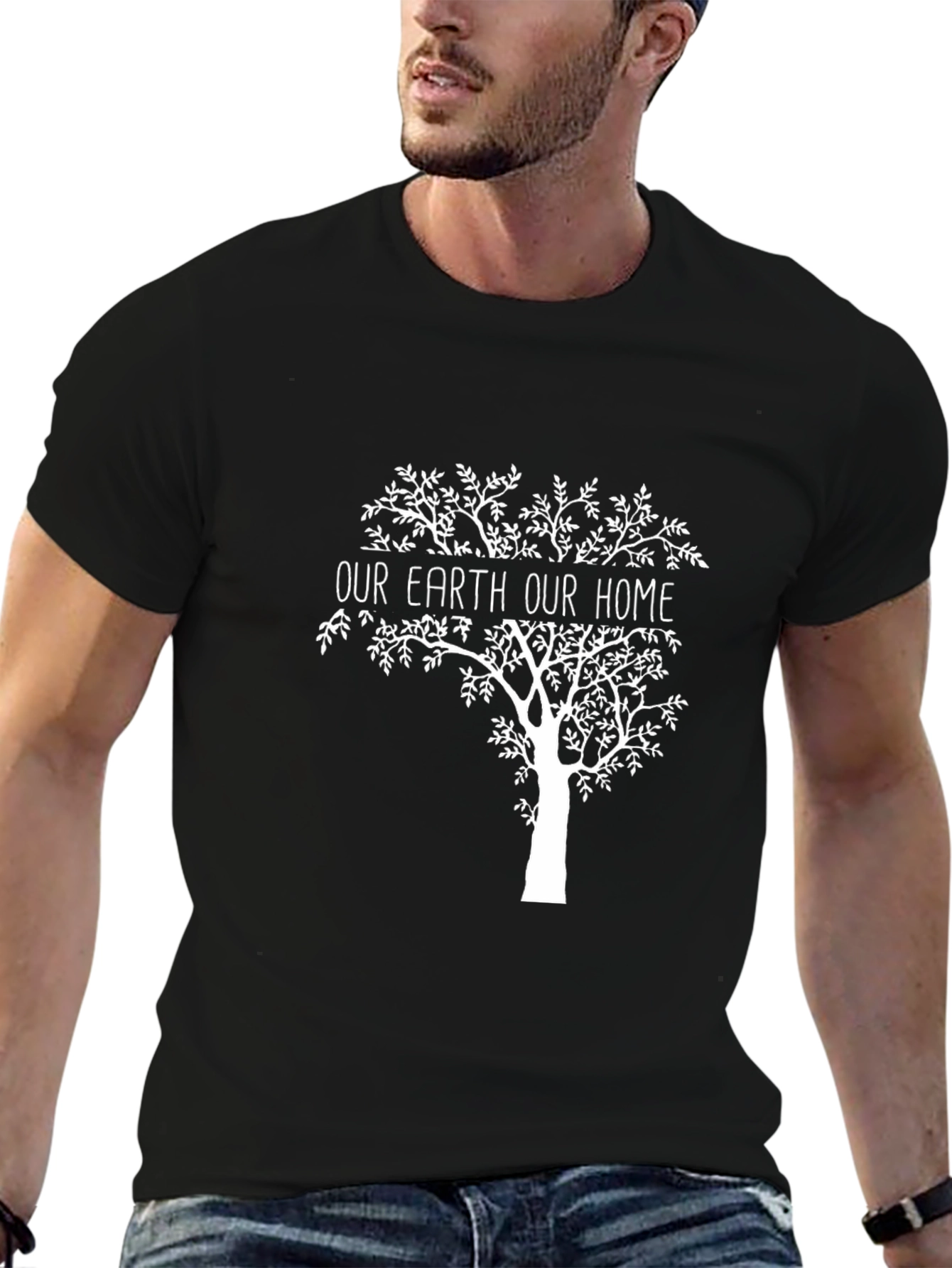 Our Earth Our Home Tree Graphic T-Shirt