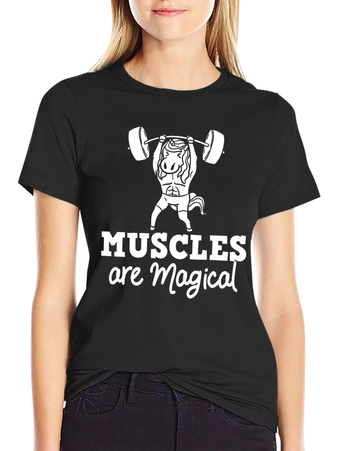 Muscles Are Magical Graphic Tee - Black