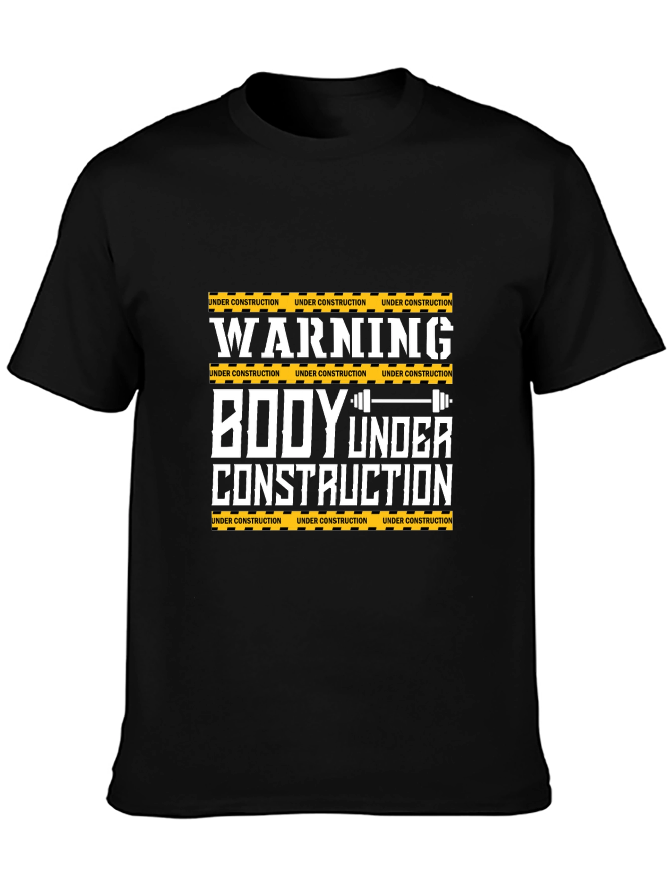 Warning Body Under Construction Graphic Tee