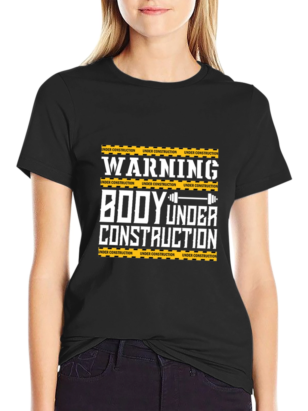 Warning Body Under Construction Graphic Tee