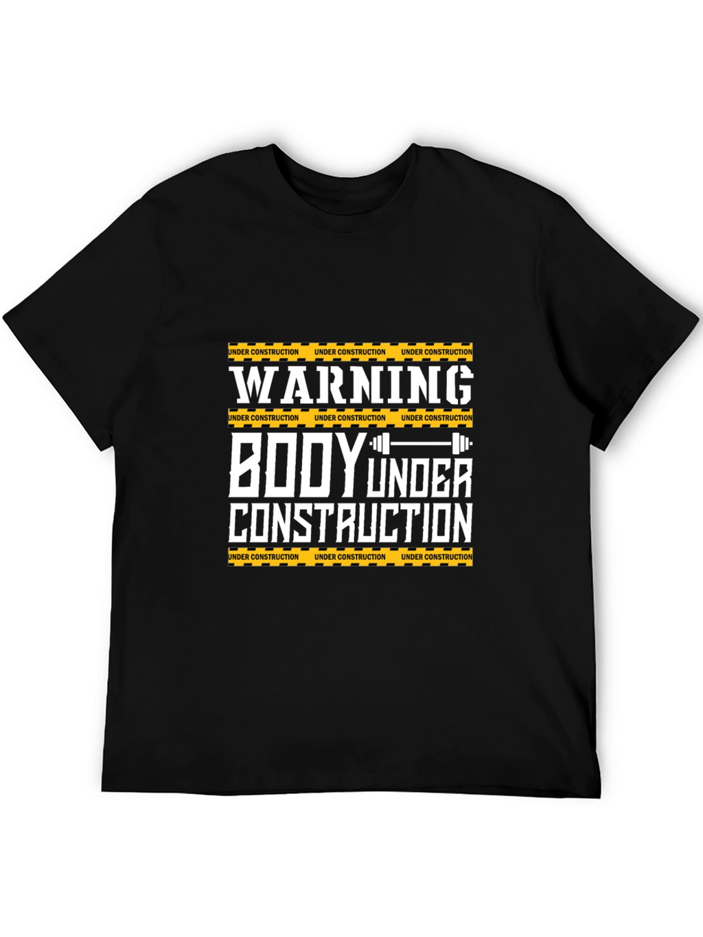 Warning Body Under Construction Graphic Tee