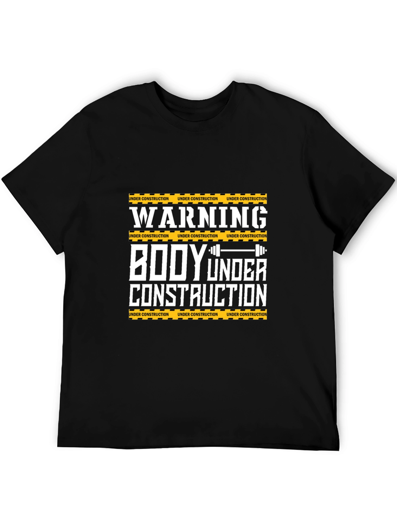 Warning Body Under Construction Graphic Tee