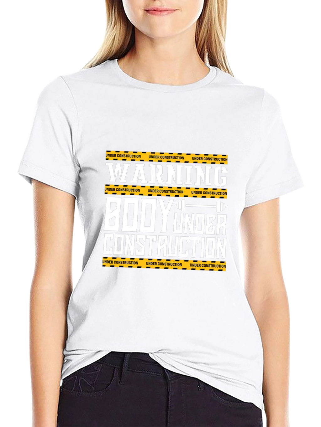 Warning Body Under Construction Graphic Tee