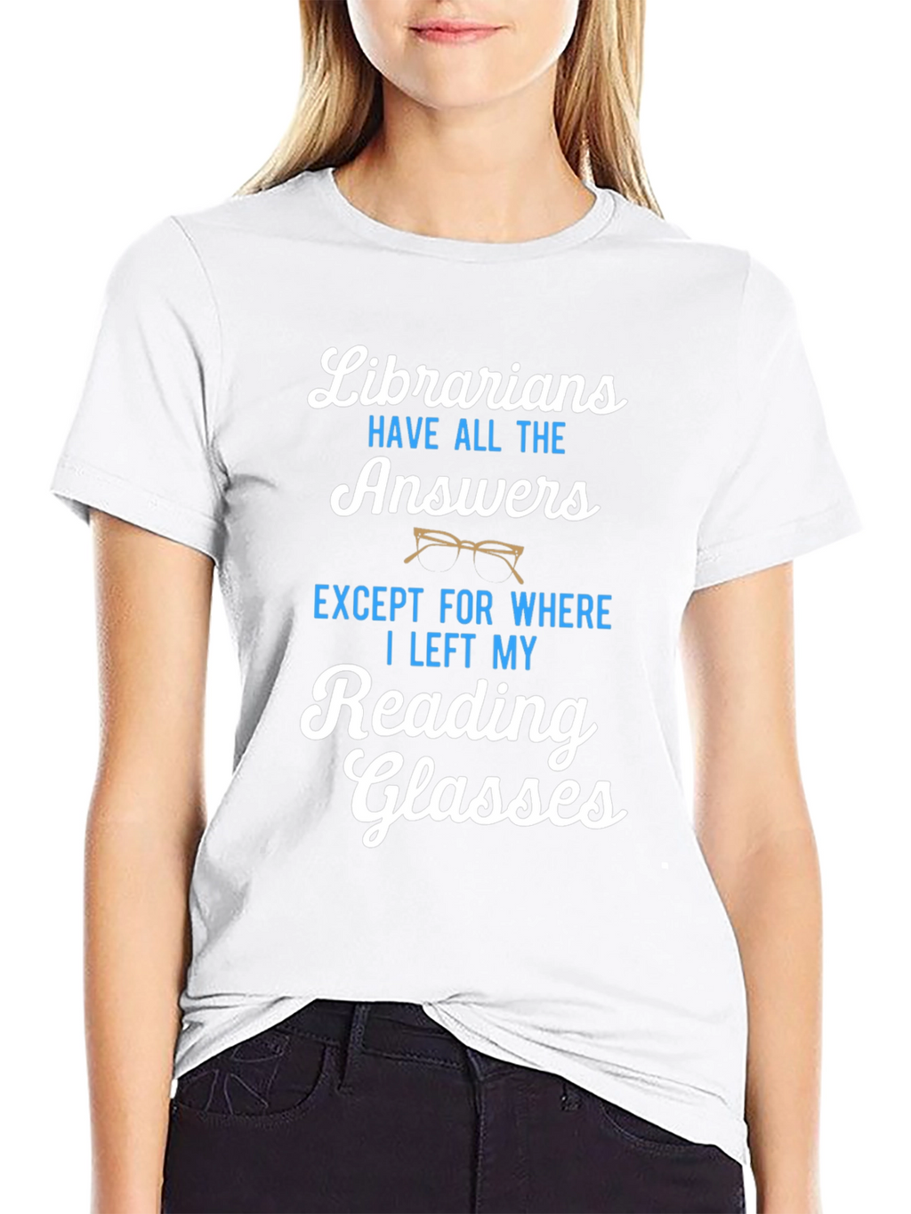 Librarians Reading Glasses Graphic T-Shirt