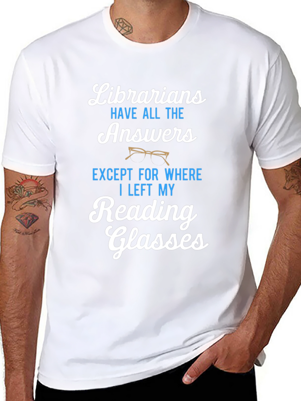Librarians Reading Glasses Graphic T-Shirt