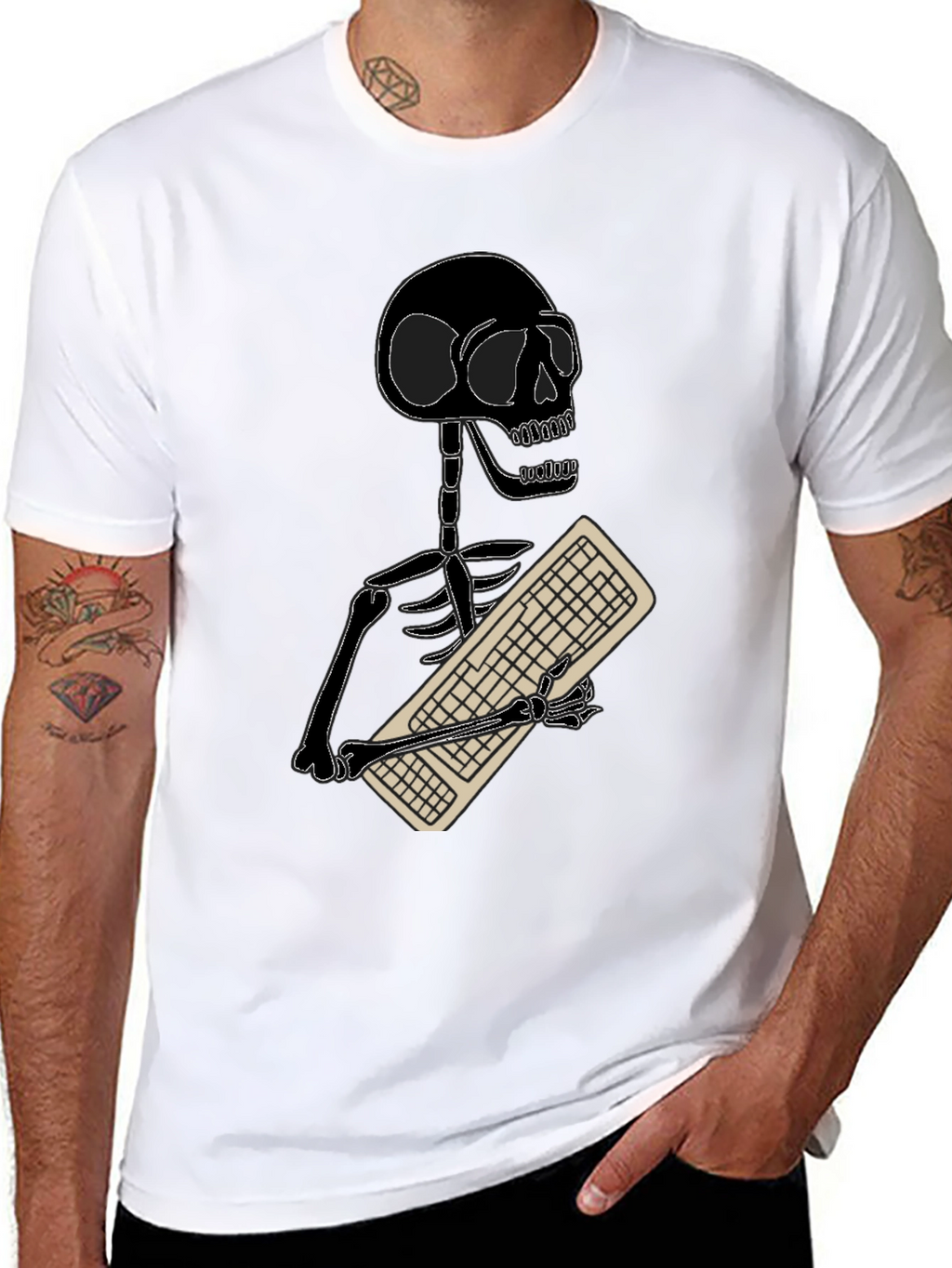 Programmer Skeleton T-Shirt - Funny Coder Tee