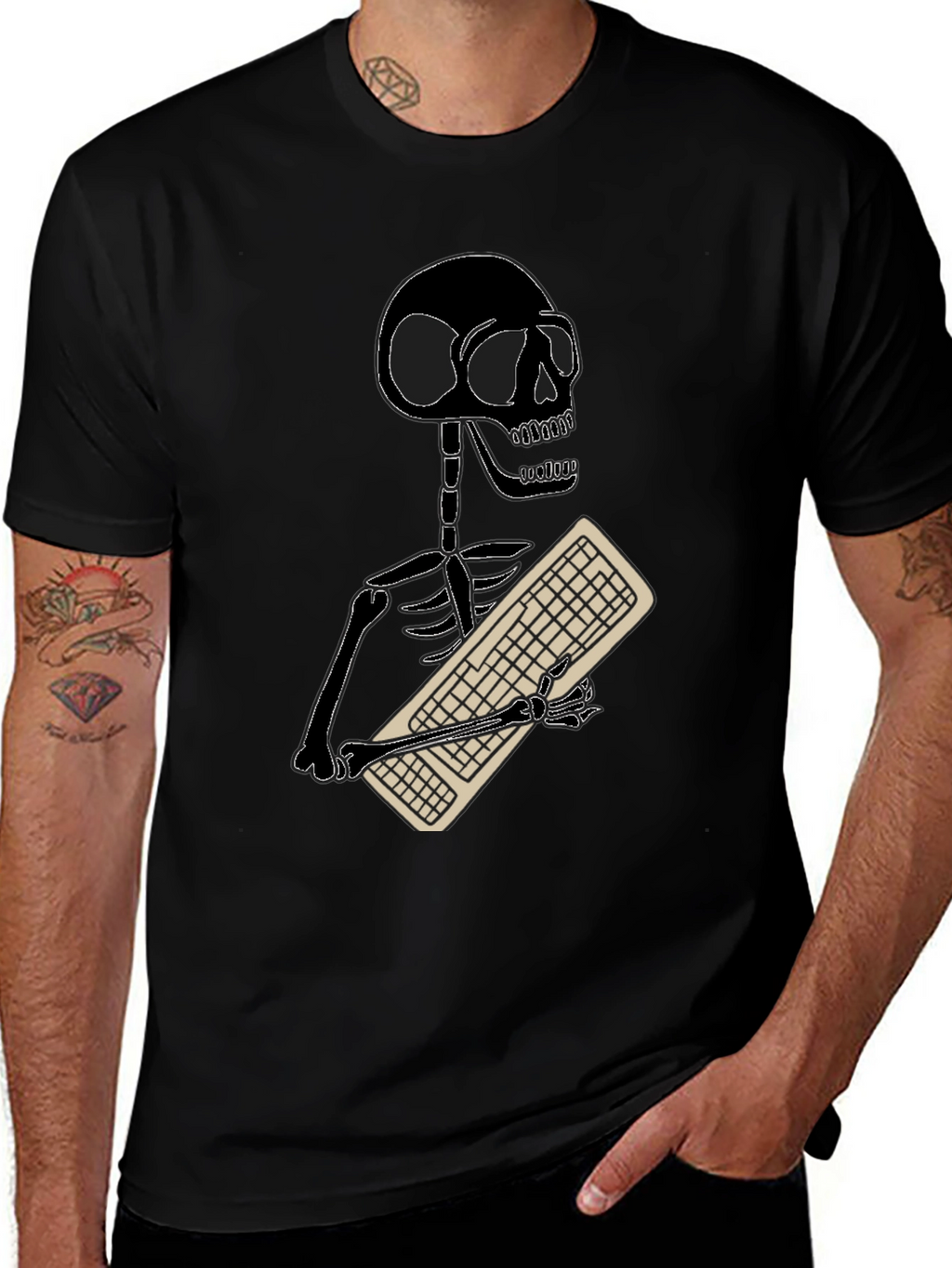 Programmer Skeleton T-Shirt - Funny Coder Tee