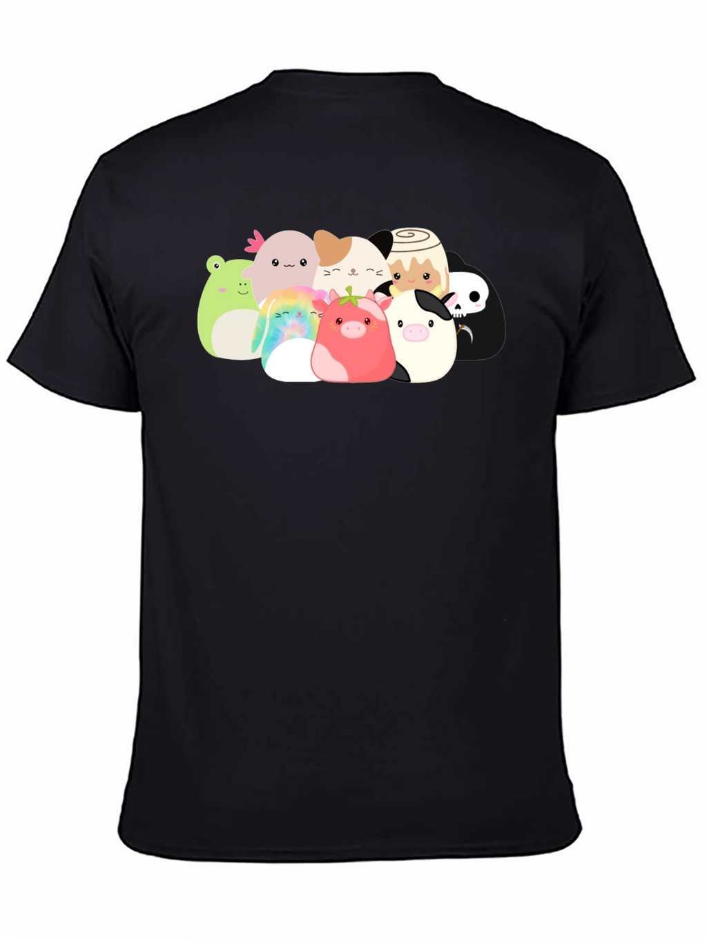 Cute Squishmallow Graphic Black Tee