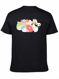 Cute Squishmallow Graphic Black Tee