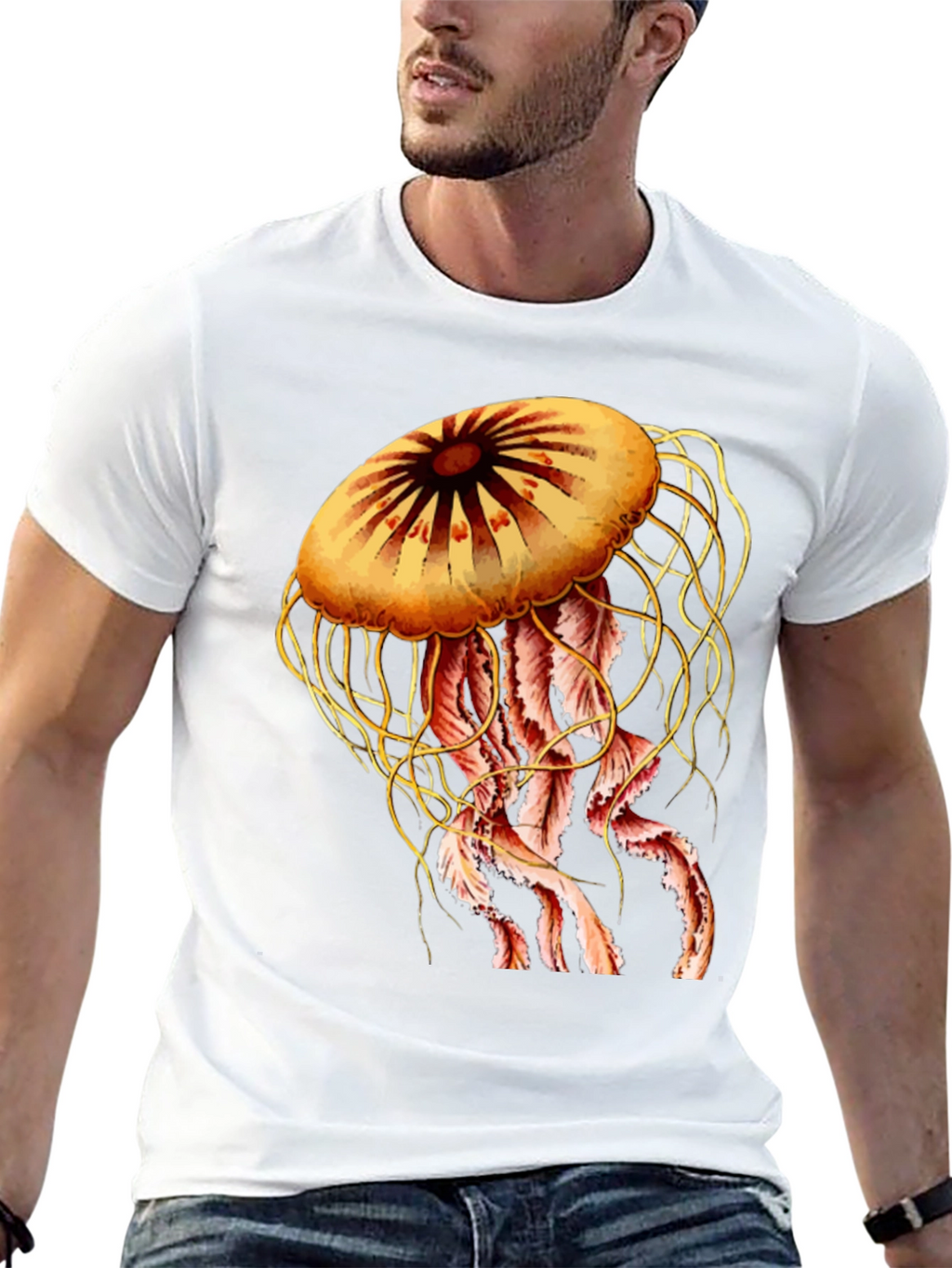 Jellyfish Graphic Print Tee - Unique Design