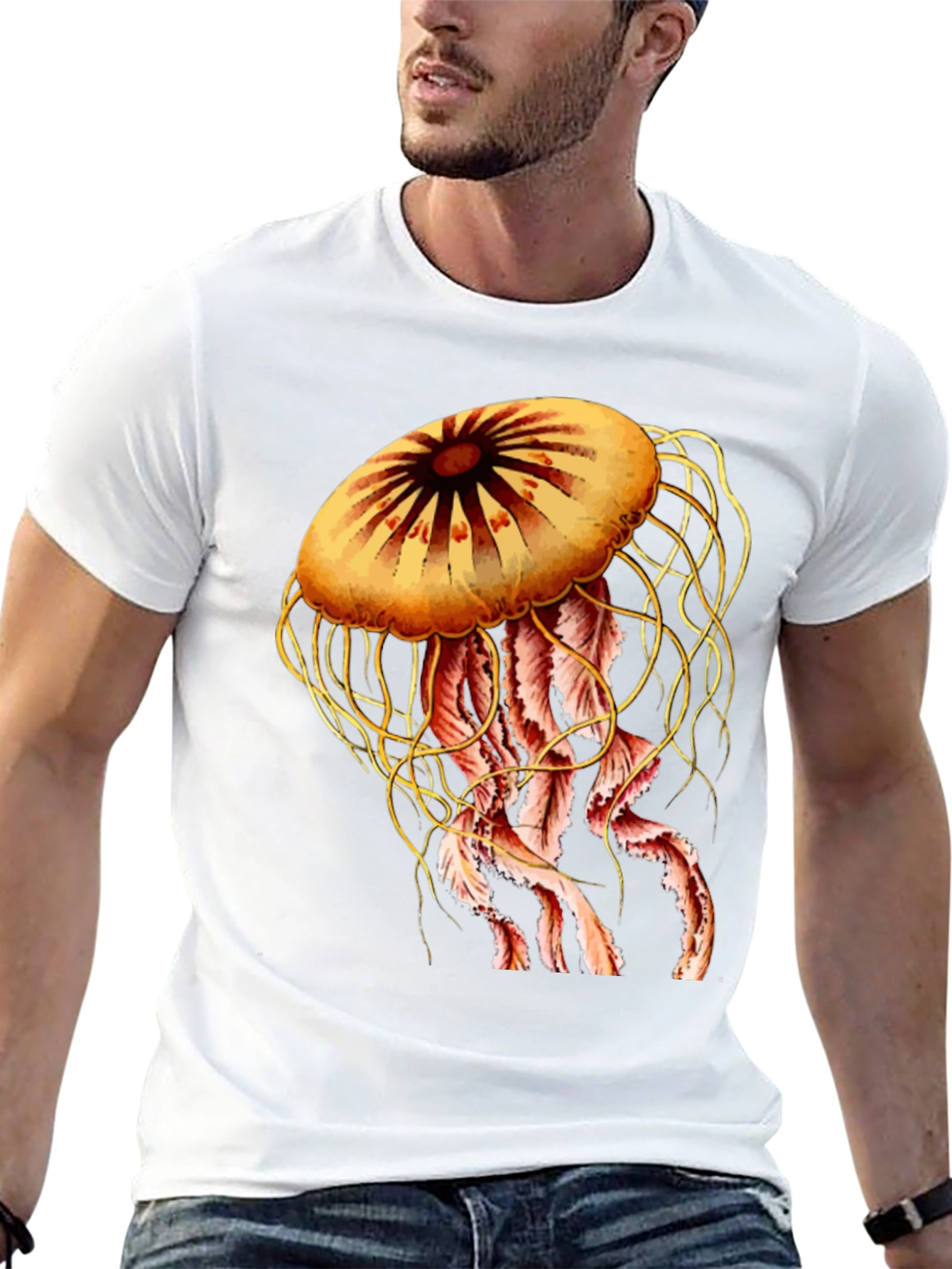 Jellyfish Graphic Print Tee - Unique Design