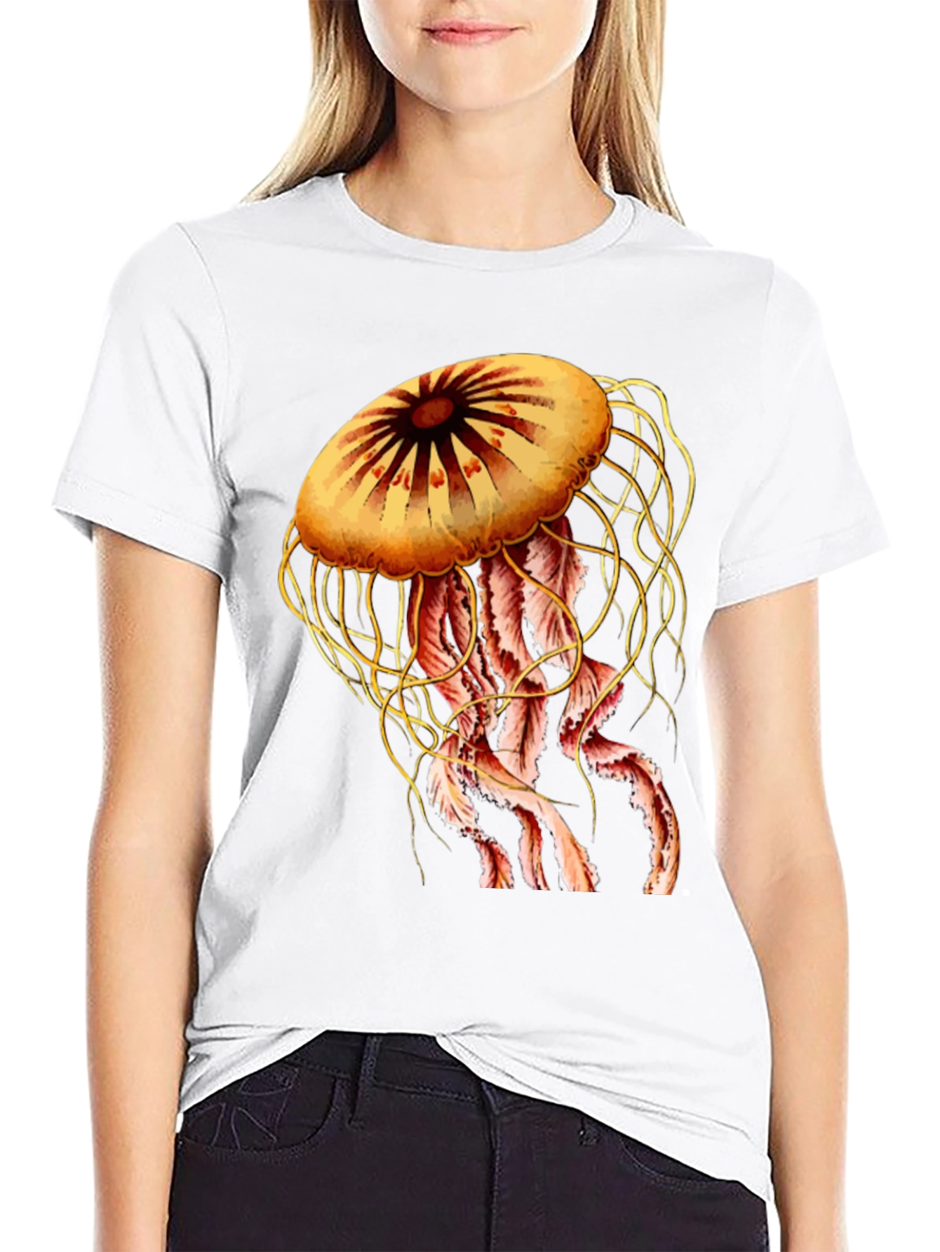 Jellyfish Graphic Print Tee - Unique Design