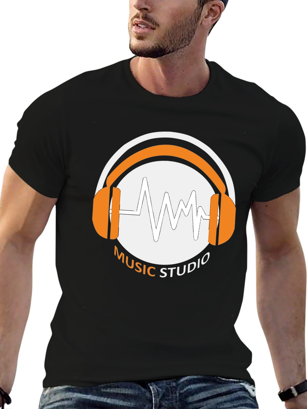 Music Studio T-Shirt - Black Graphic Tee