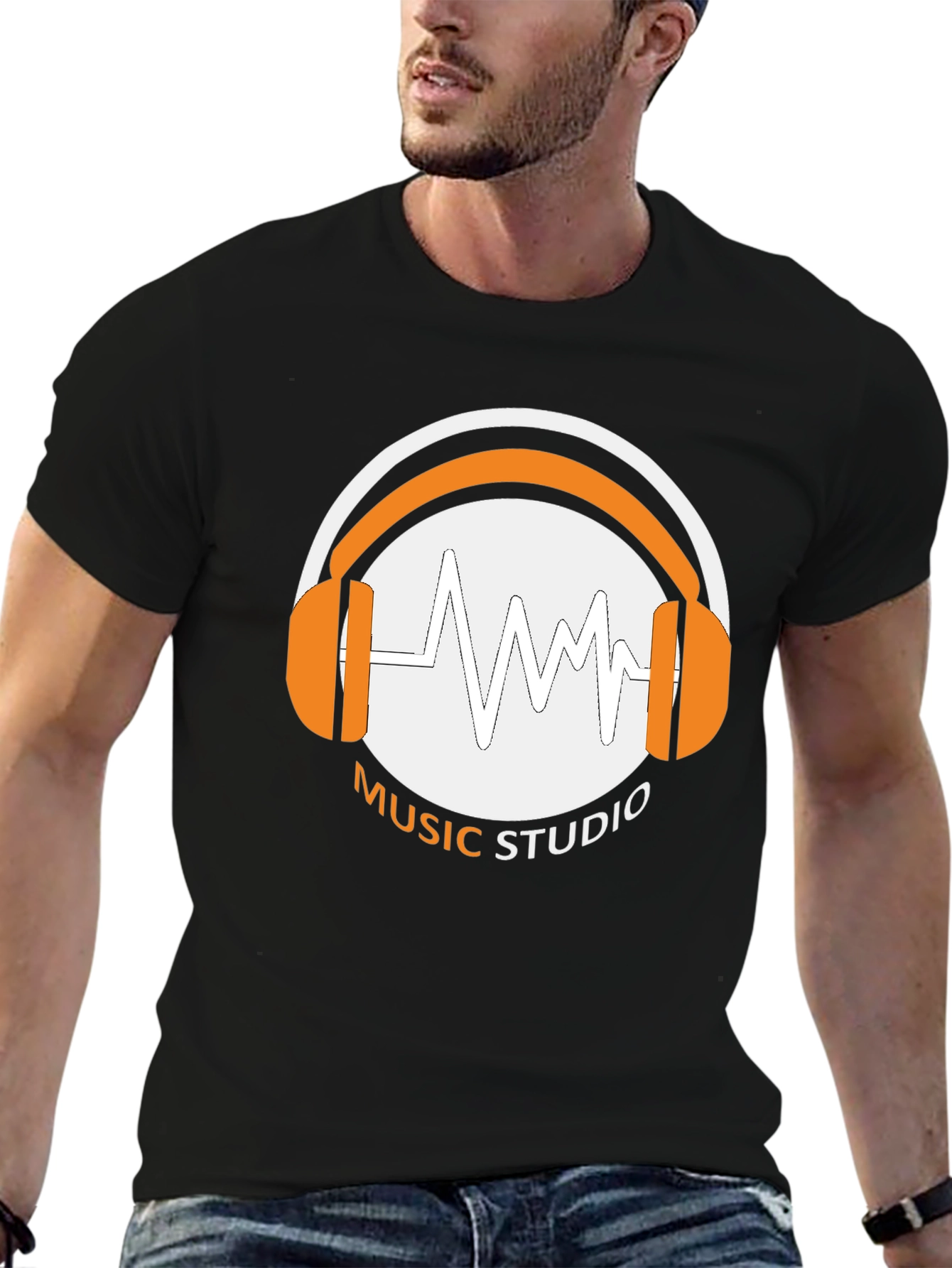 Music Studio T-Shirt - Black Graphic Tee
