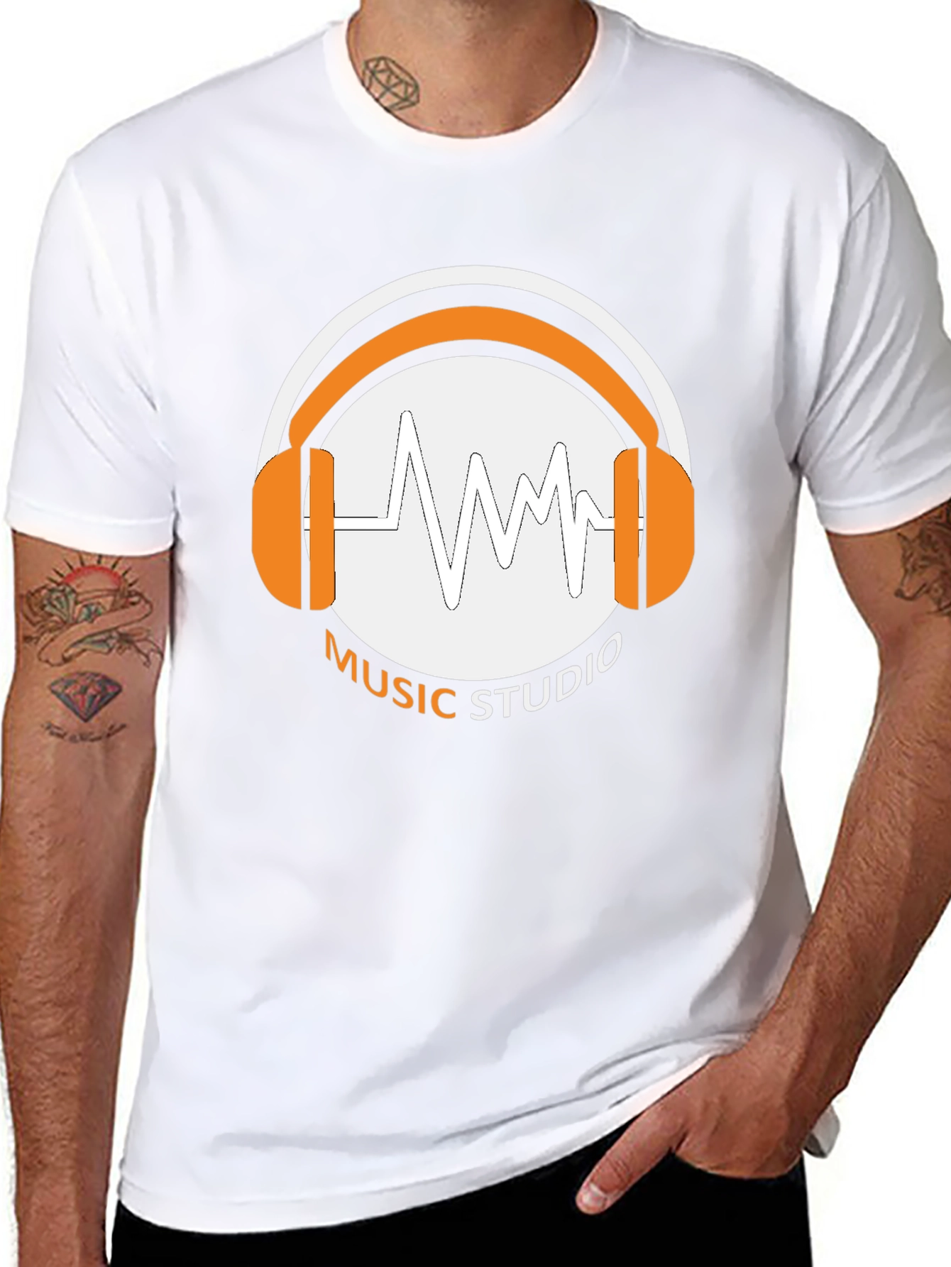 Music Studio T-Shirt - Black Graphic Tee