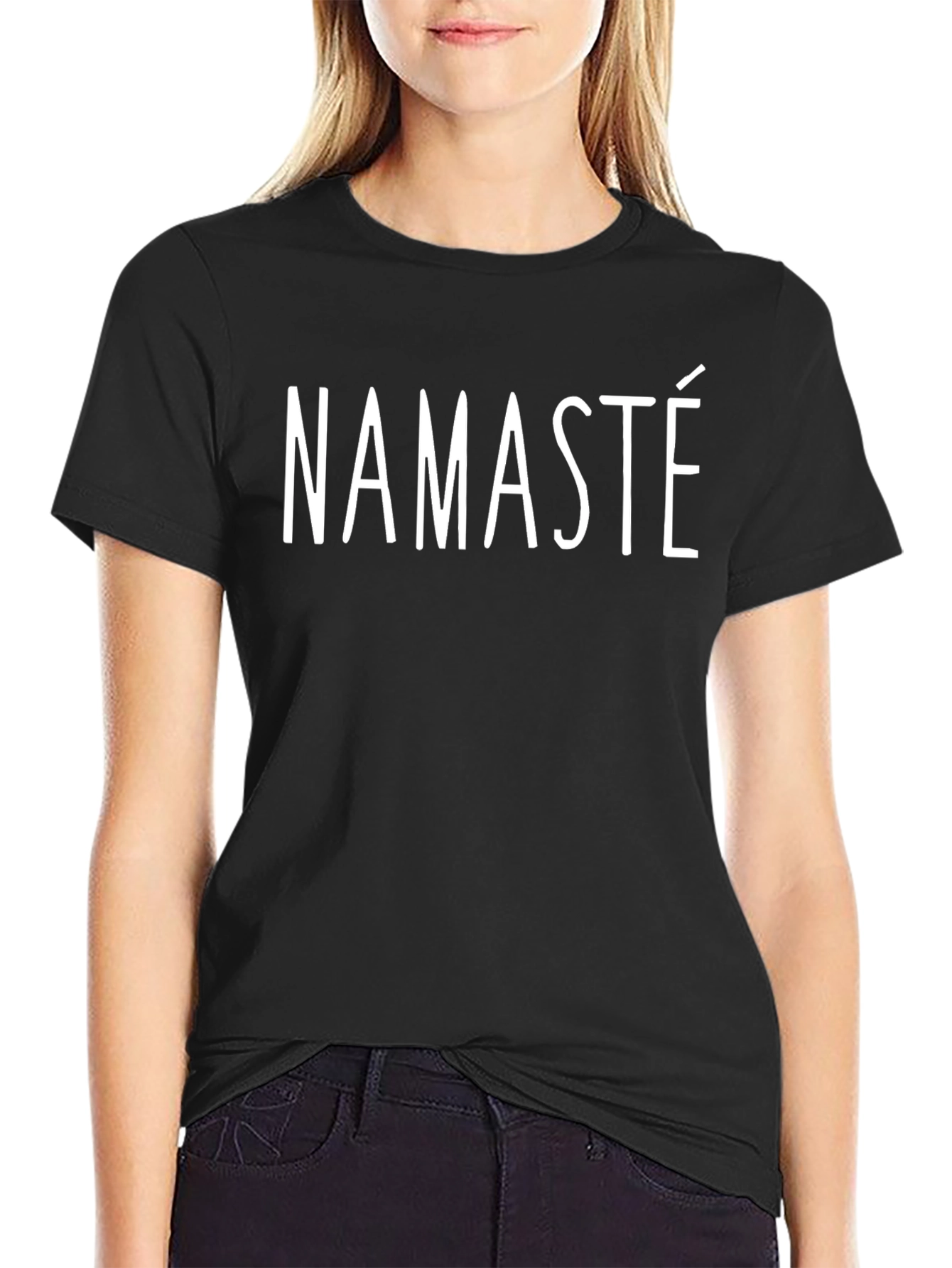 Namaste T-Shirt -  Casual Black Tee