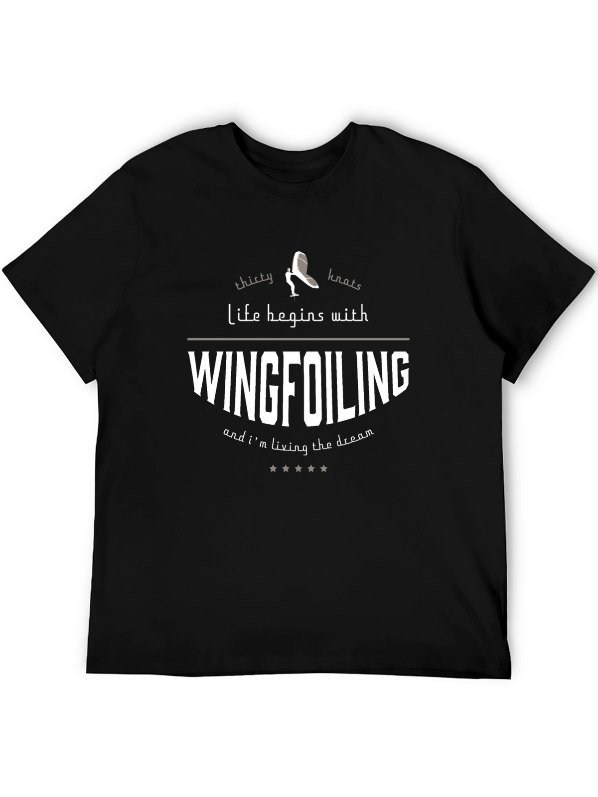 Wingfoiling T-Shirt - Life Begins With Wingfoiling