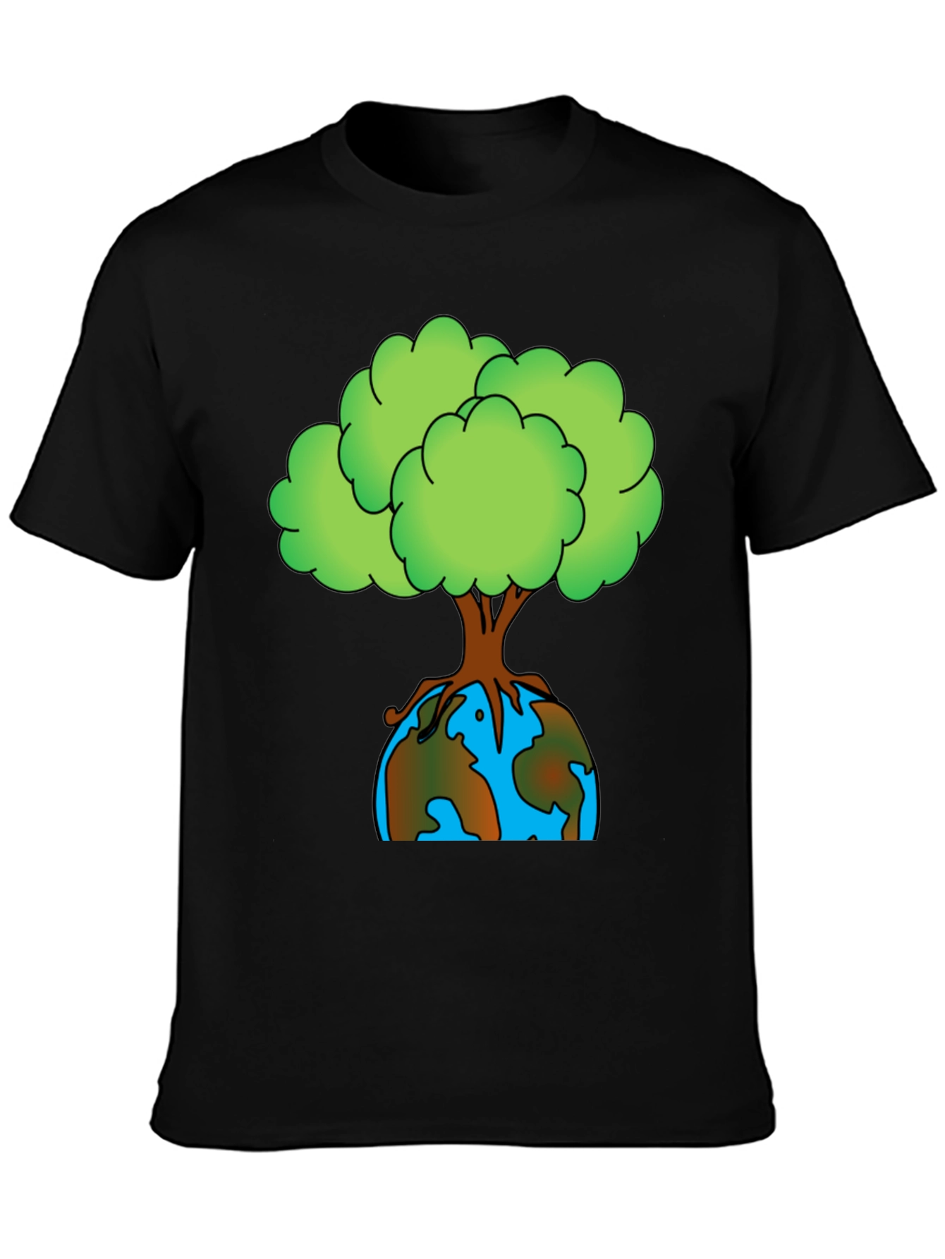 Earth Day Tree Graphic Tee - Black