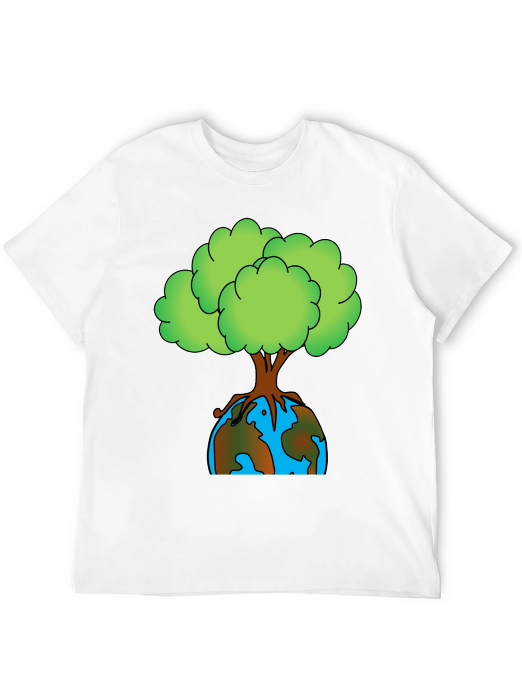Earth Day Tree Graphic Tee - Black