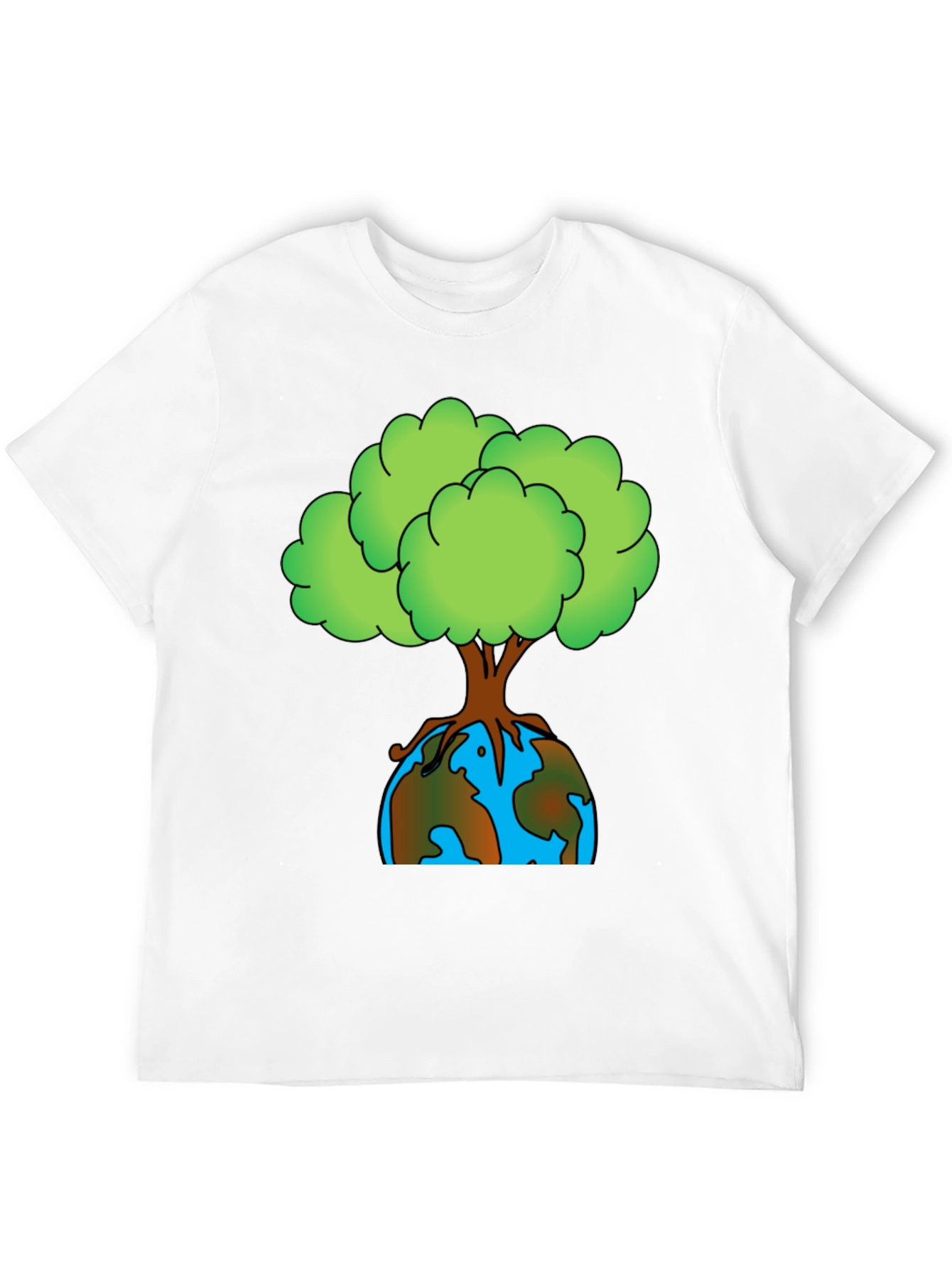Earth Day Tree Graphic Tee - Black