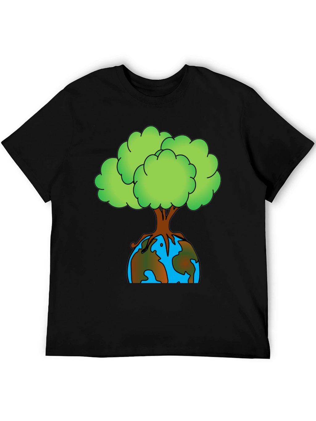 Earth Day Tree Graphic Tee - Black