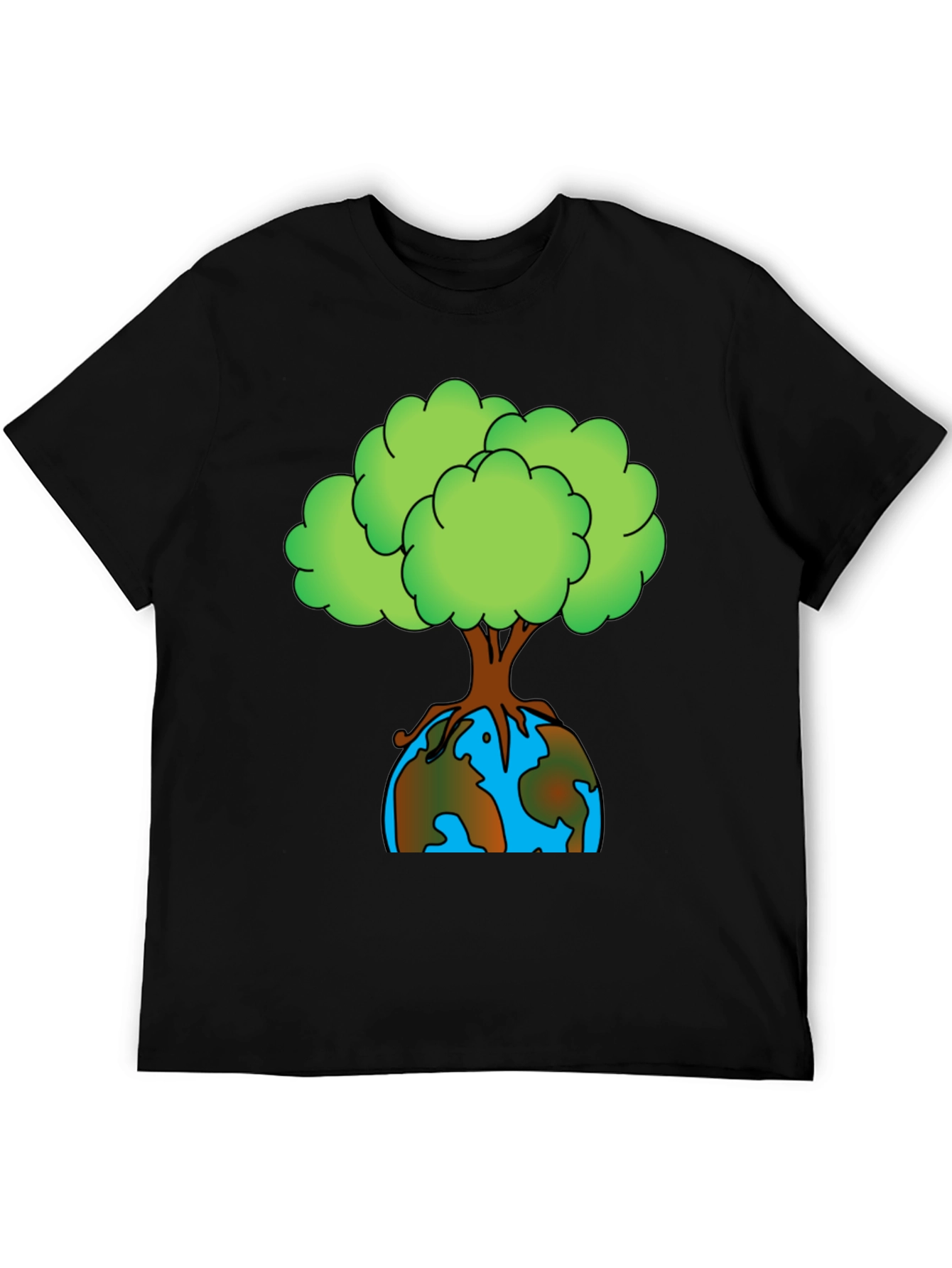 Earth Day Tree Graphic Tee - Black