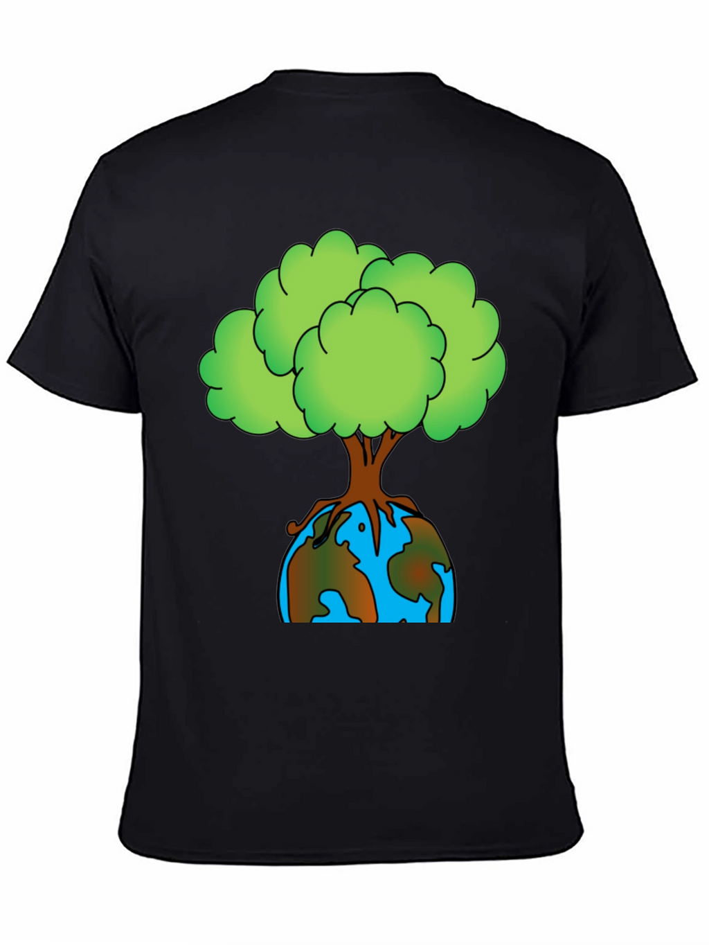 Earth Day Tree Graphic Tee - Black