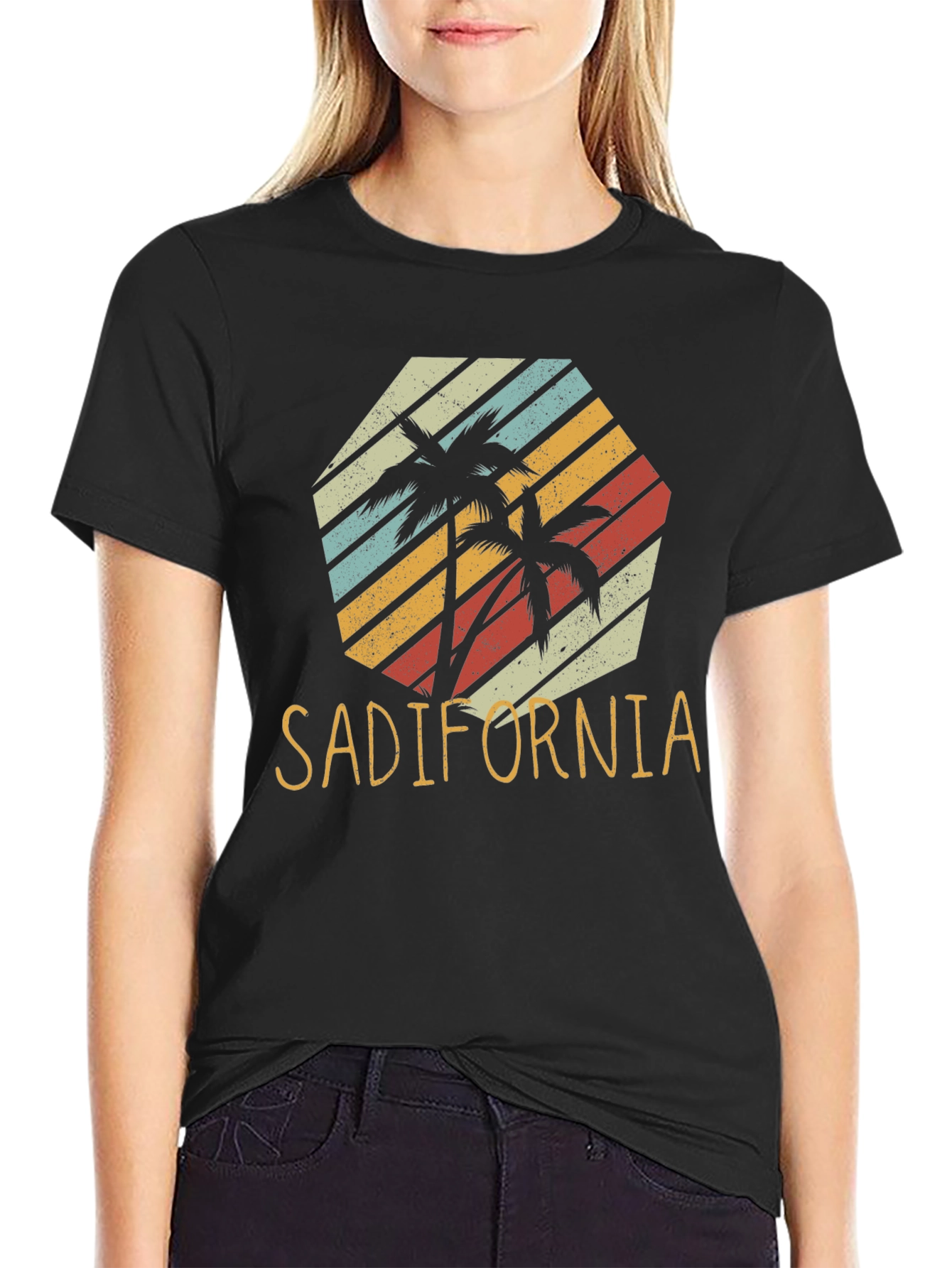 Sadifornia Retro Palm Tree Graphic Tee