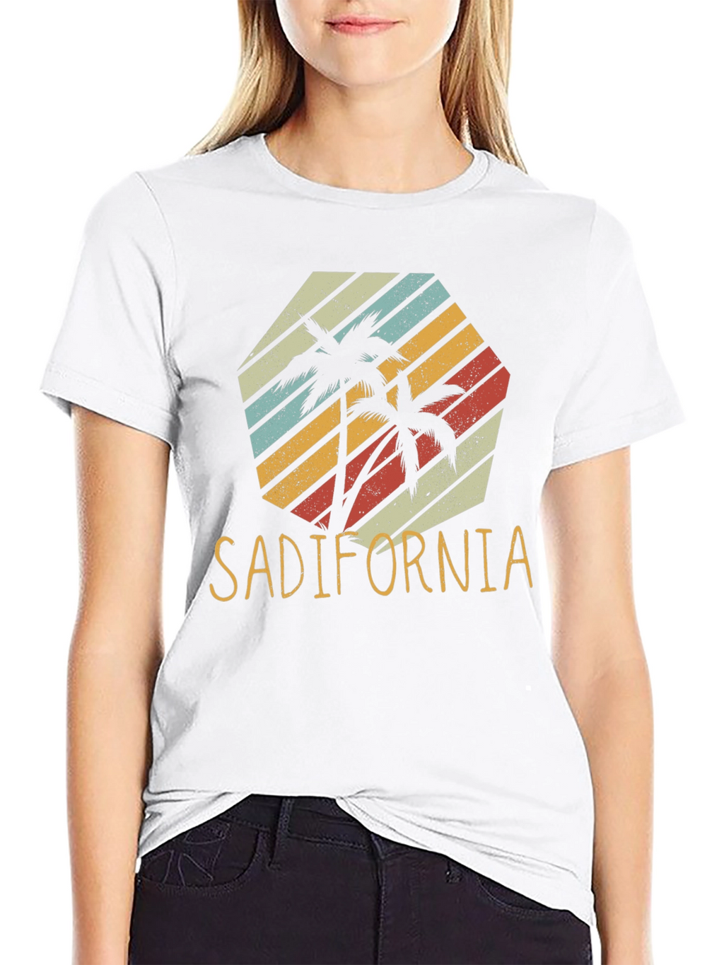 Sadifornia Retro Palm Tree Graphic Tee