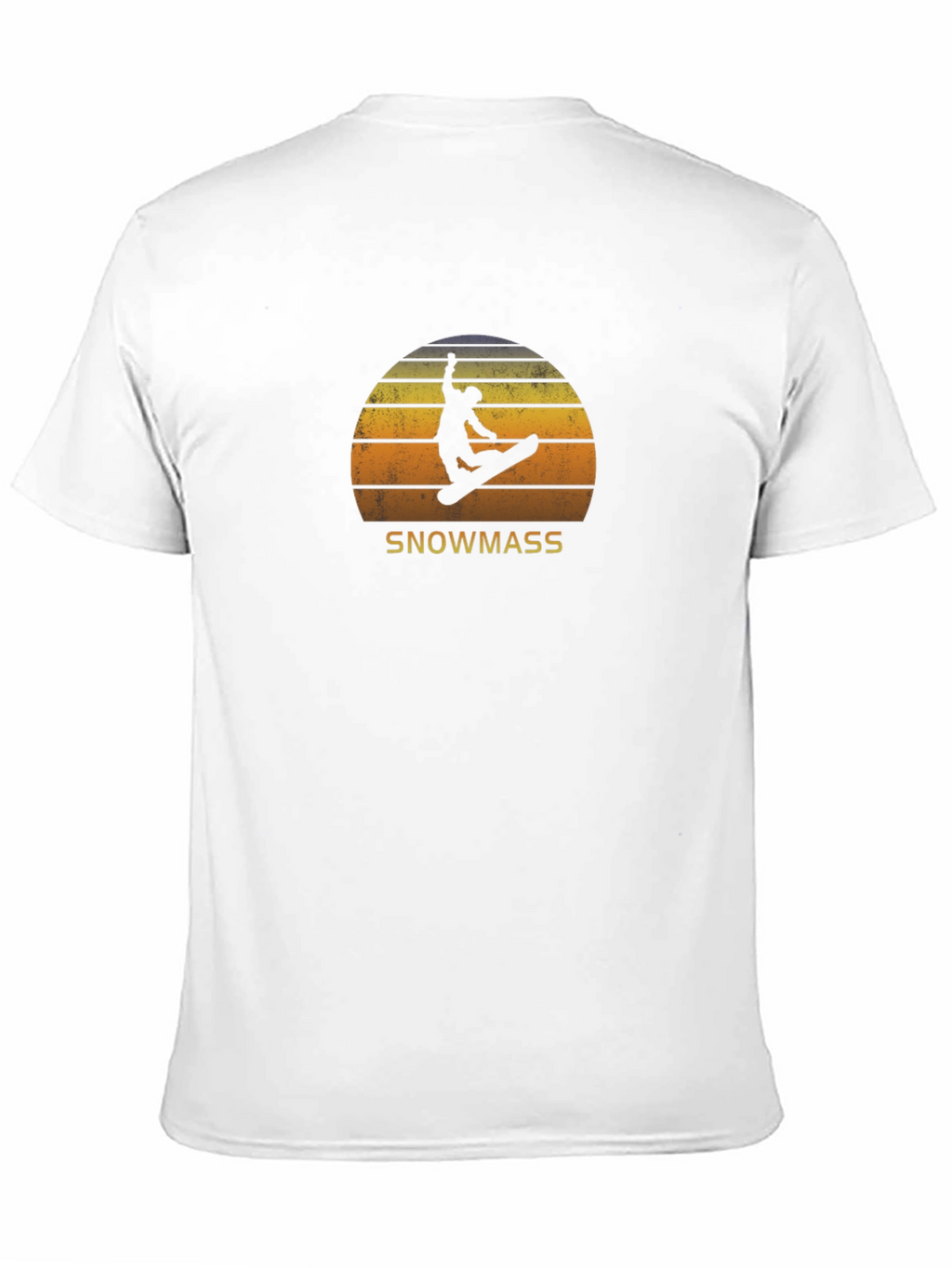 Snowmass Retro Sunset Snowboarder T-Shirt