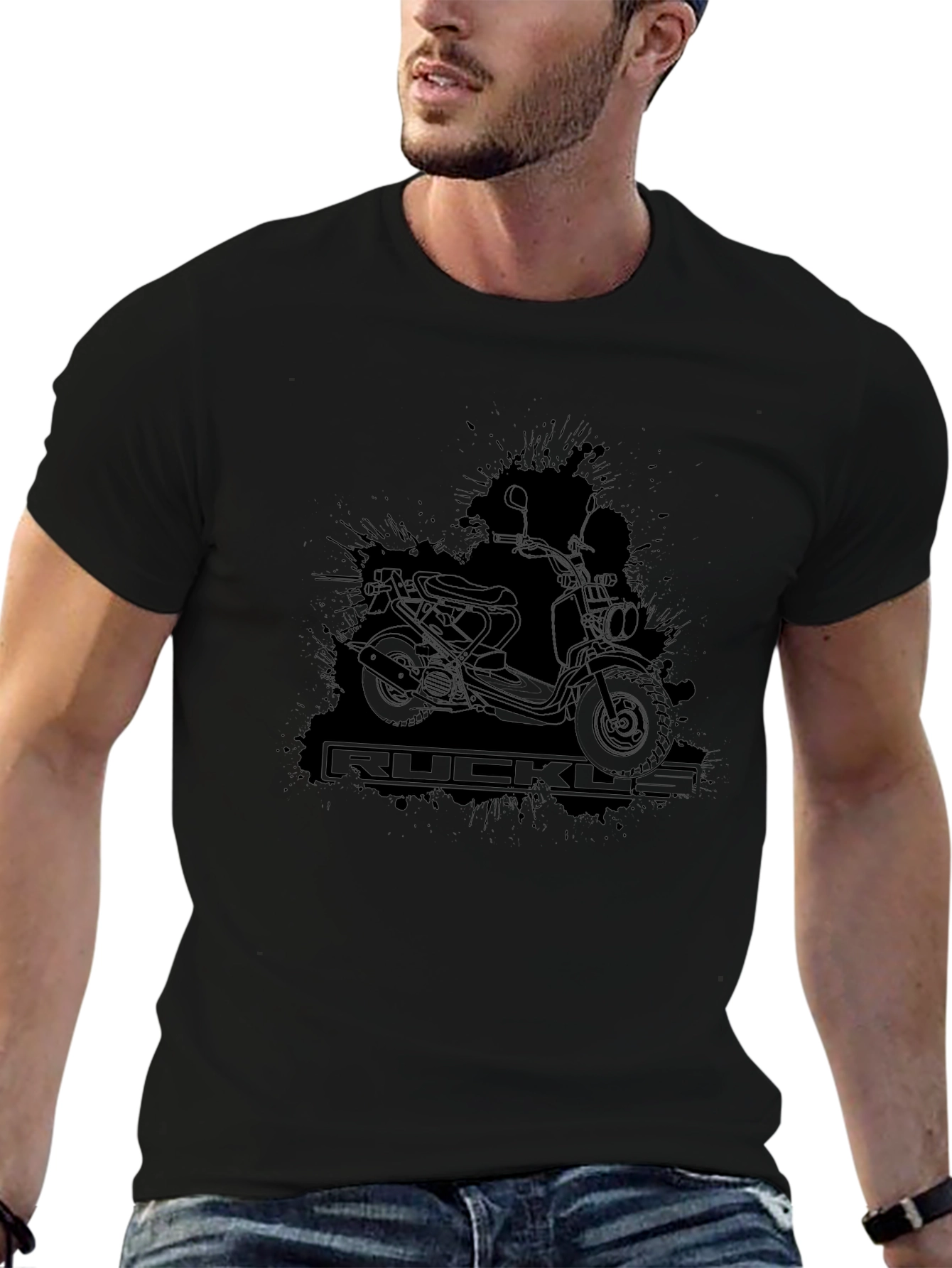 Ruckus Scooter Graphic T-Shirt - Black