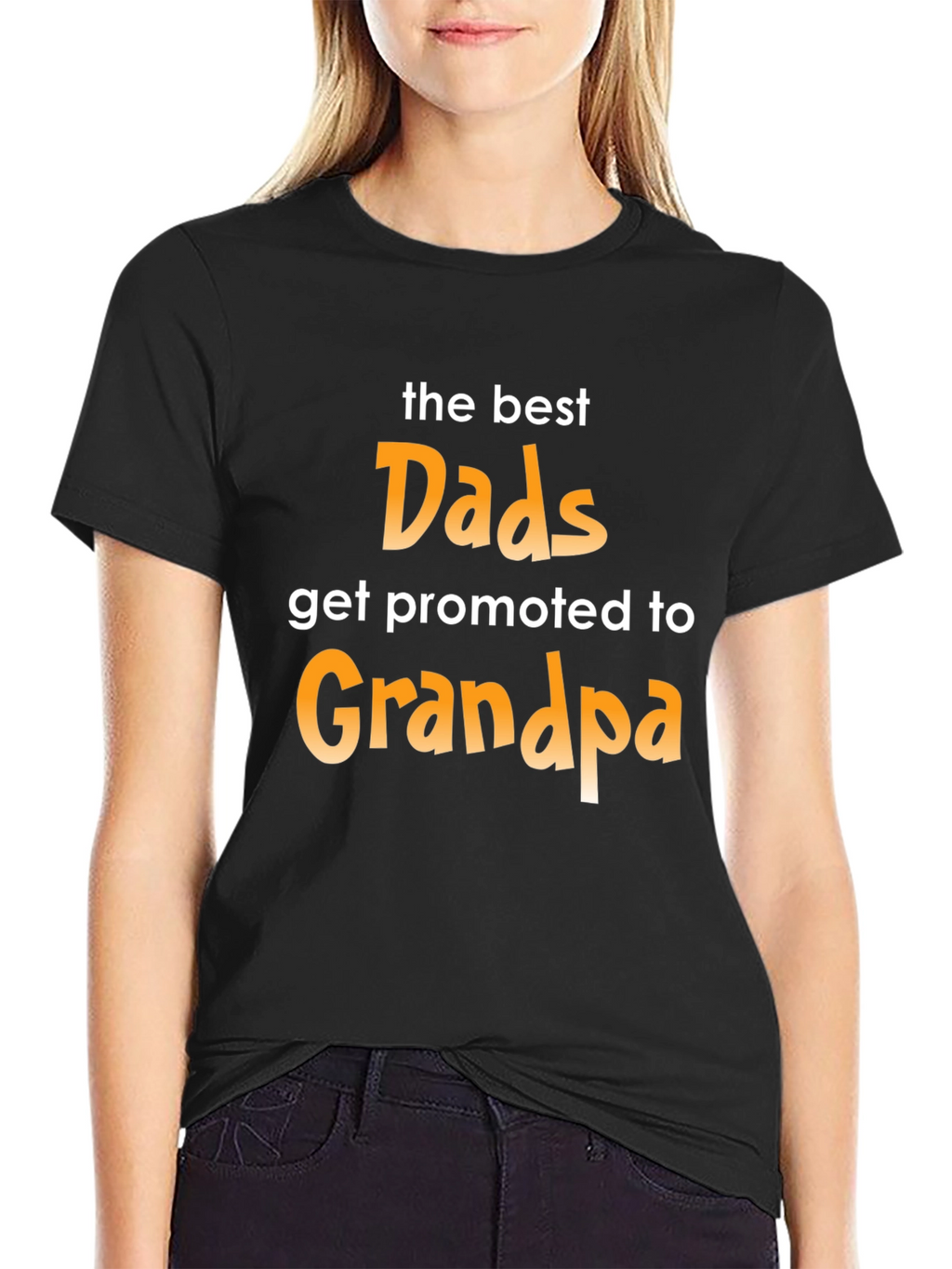 Best Dads Get Promoted to Grandpa Graphic T-Shirt
