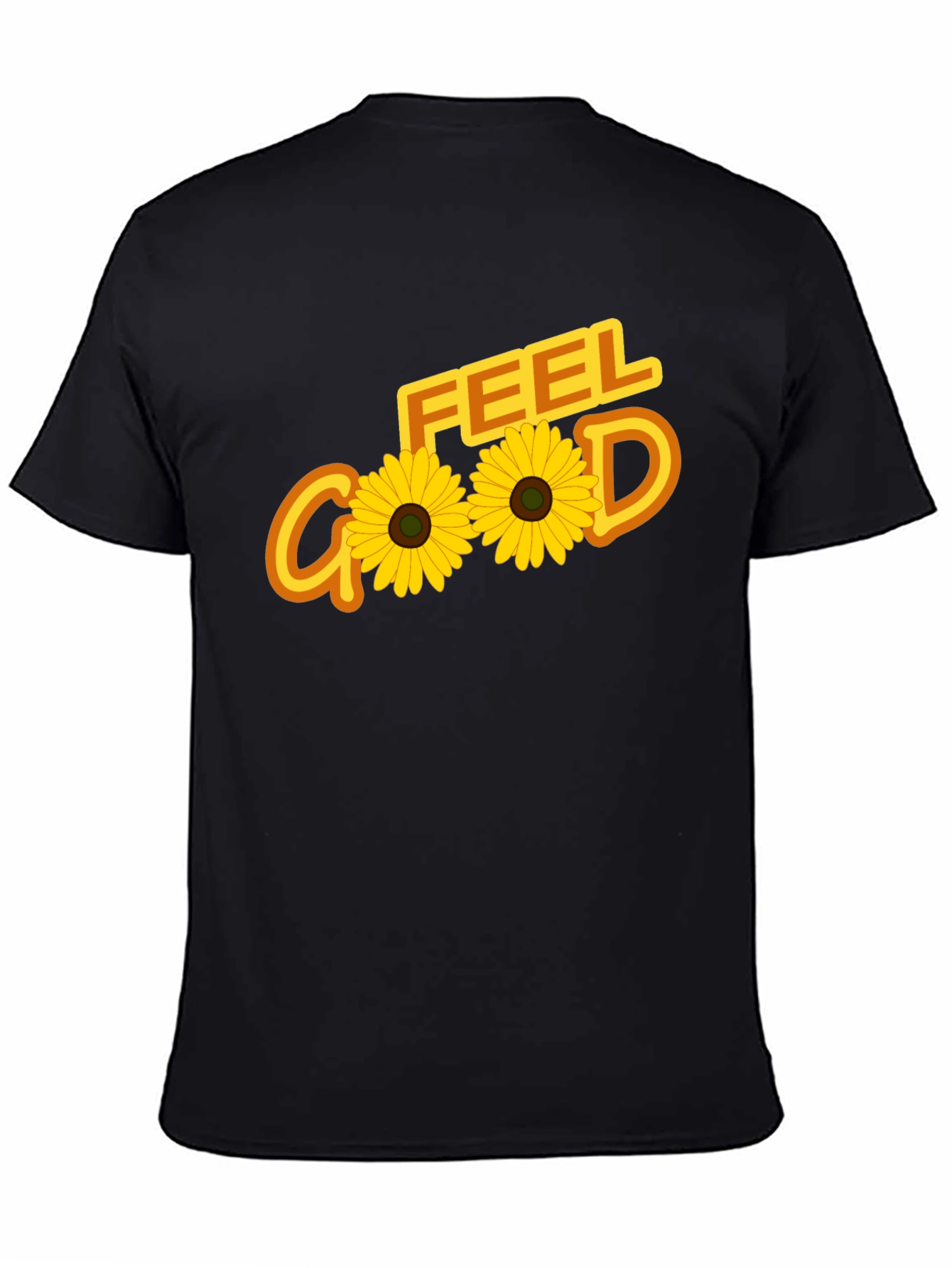 Feel Good Sunflower Graphic Tee - Black