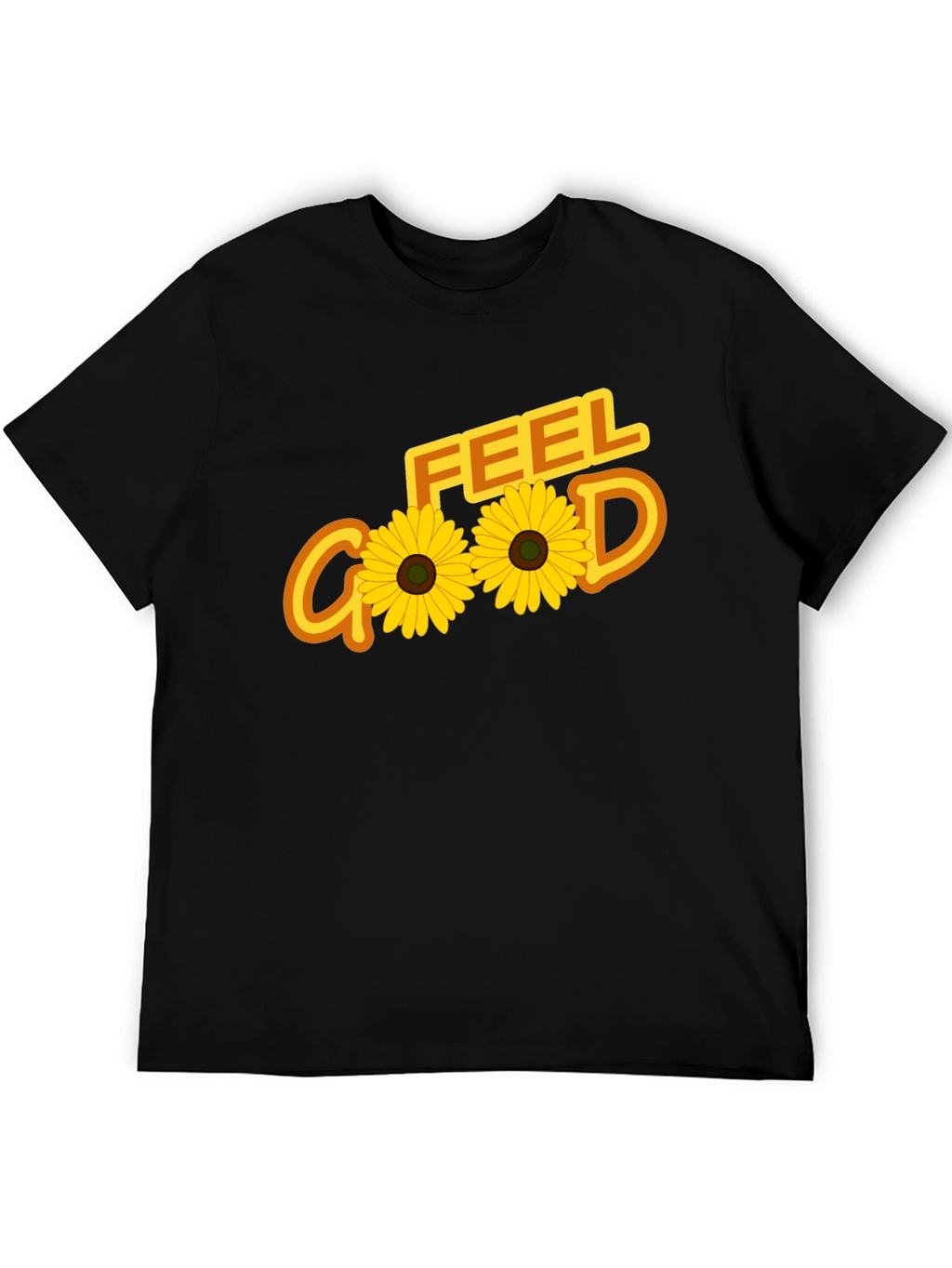 Feel Good Sunflower Graphic Tee - Black