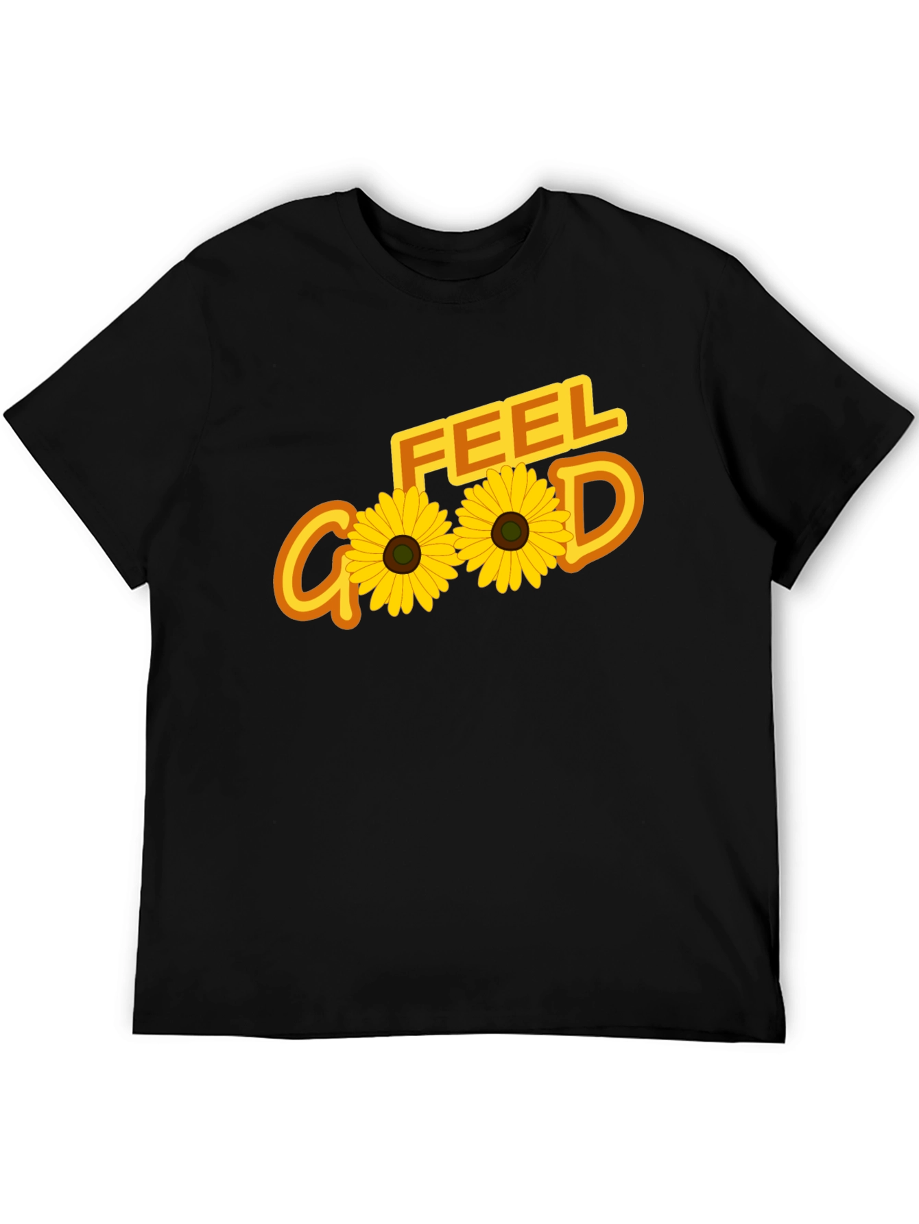 Feel Good Sunflower Graphic Tee - Black