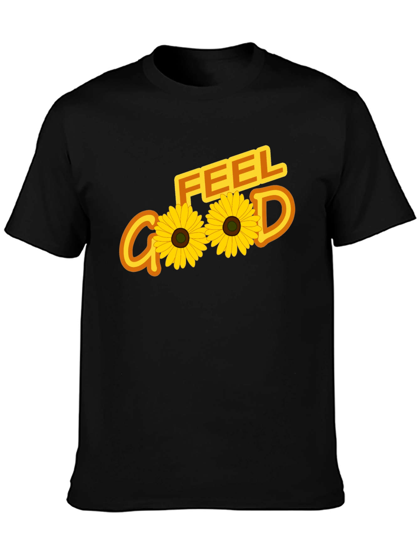 Feel Good Sunflower Graphic Tee - Black