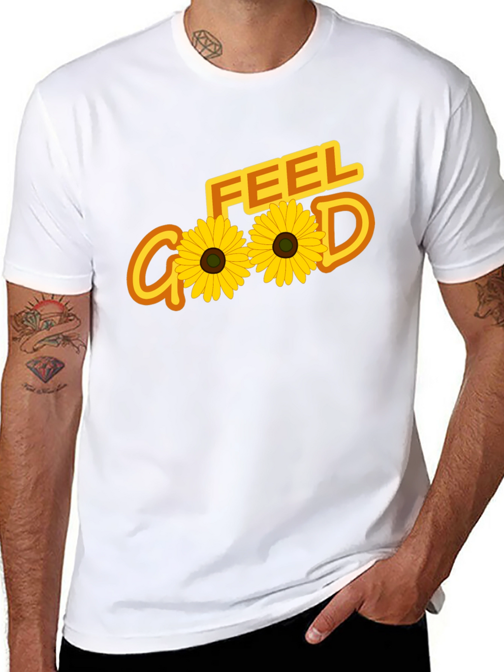 Feel Good Sunflower Graphic Tee - Black