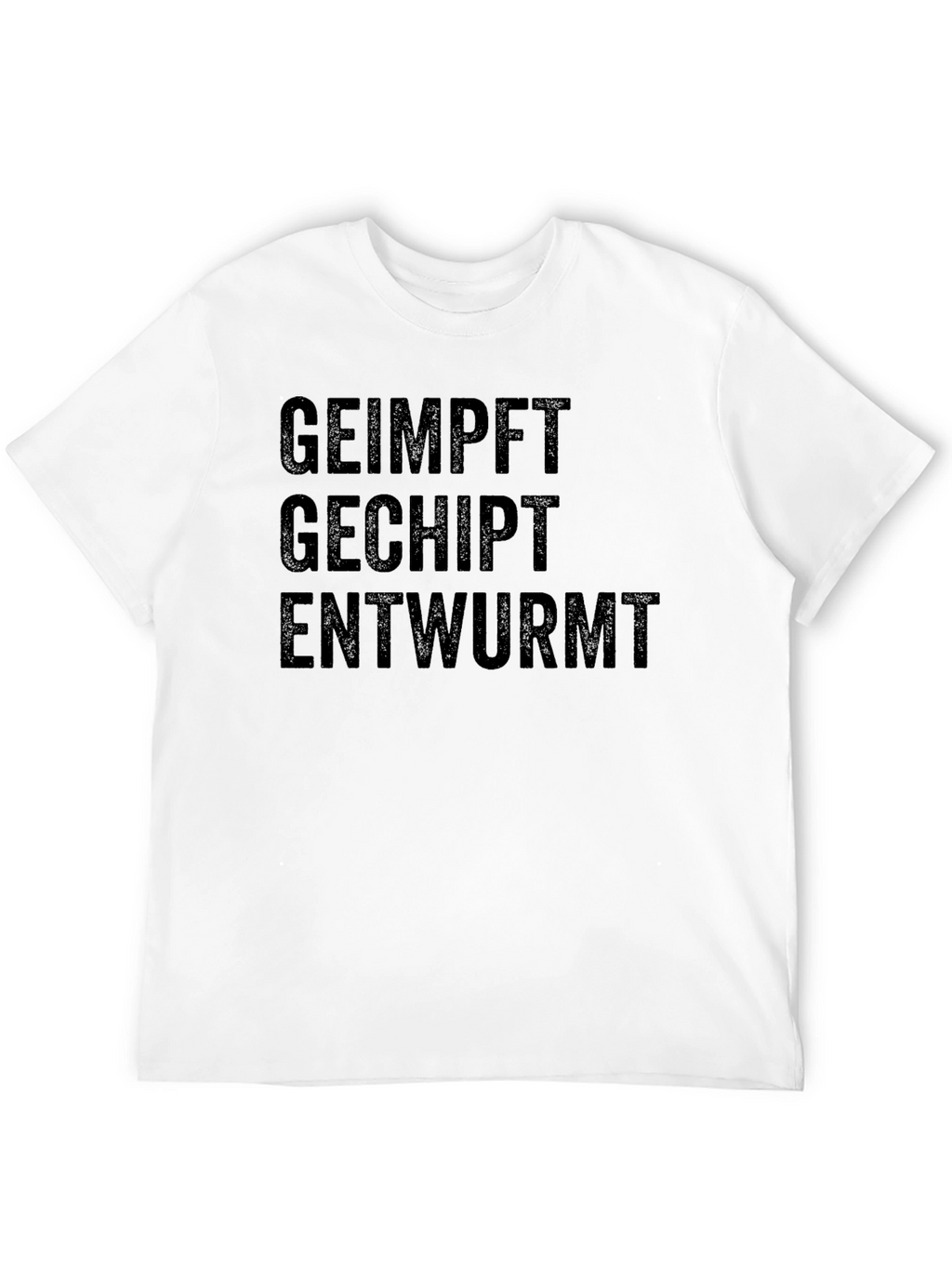 Humorous Geimpft Gechipt Entwurmt Black T-Shirt