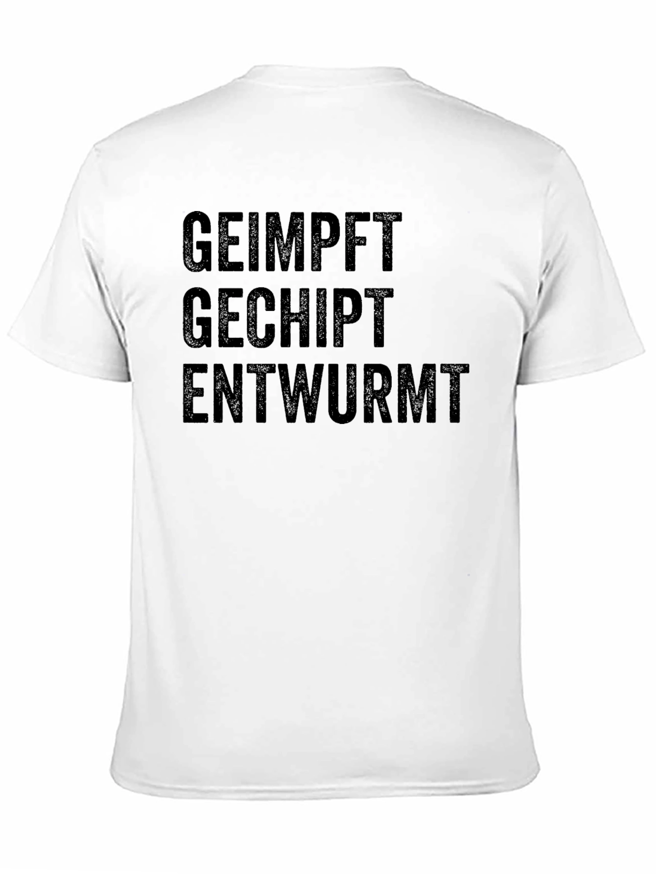 Humorous Geimpft Gechipt Entwurmt Black T-Shirt