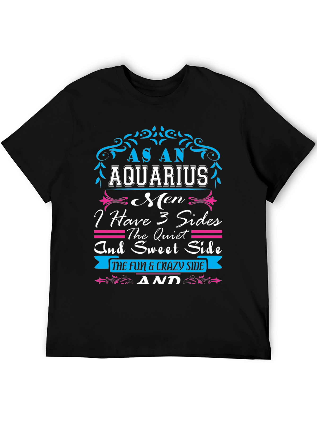 As an Aquarius Mens T-Shirt - 3 Sides