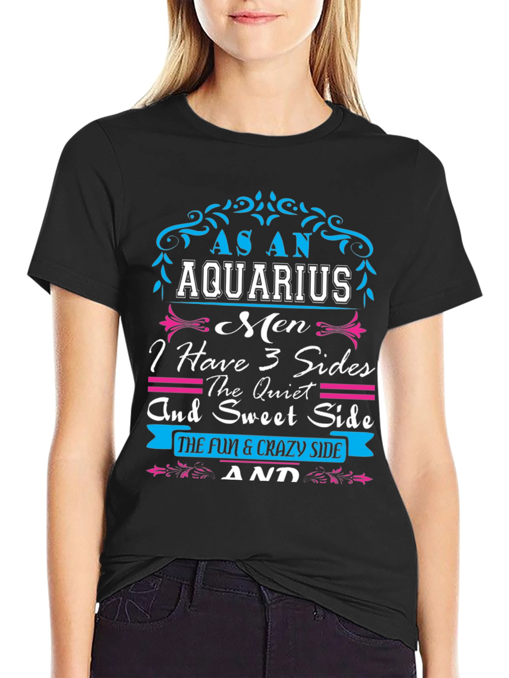 As an Aquarius Mens T-Shirt - 3 Sides