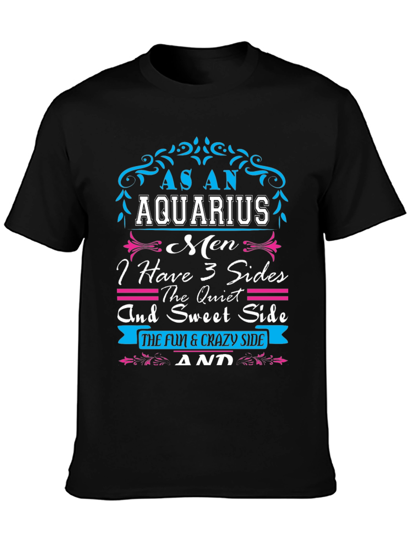 As an Aquarius Mens T-Shirt - 3 Sides