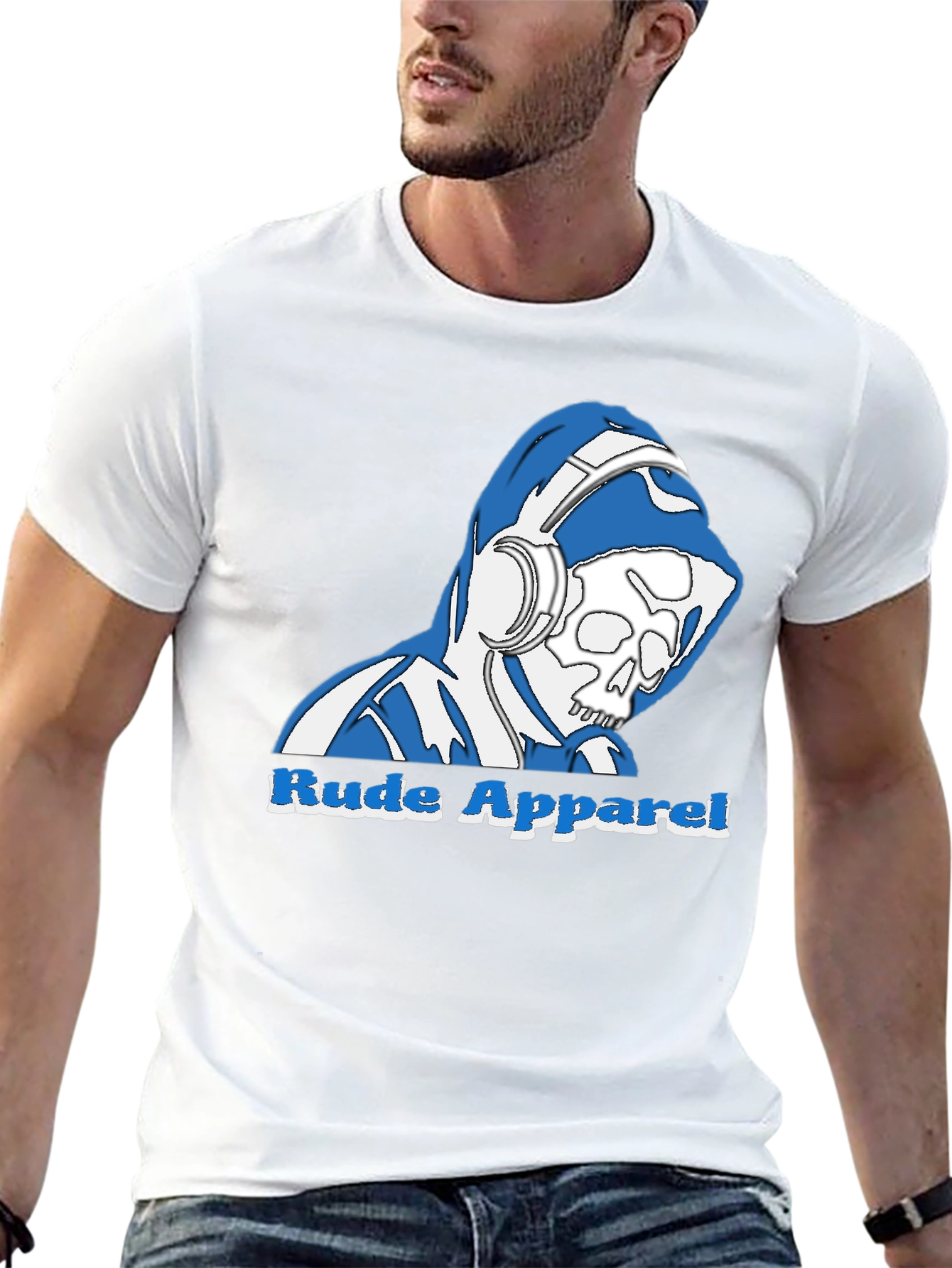 Rude Apparel Skull Graphic Tee - Black
