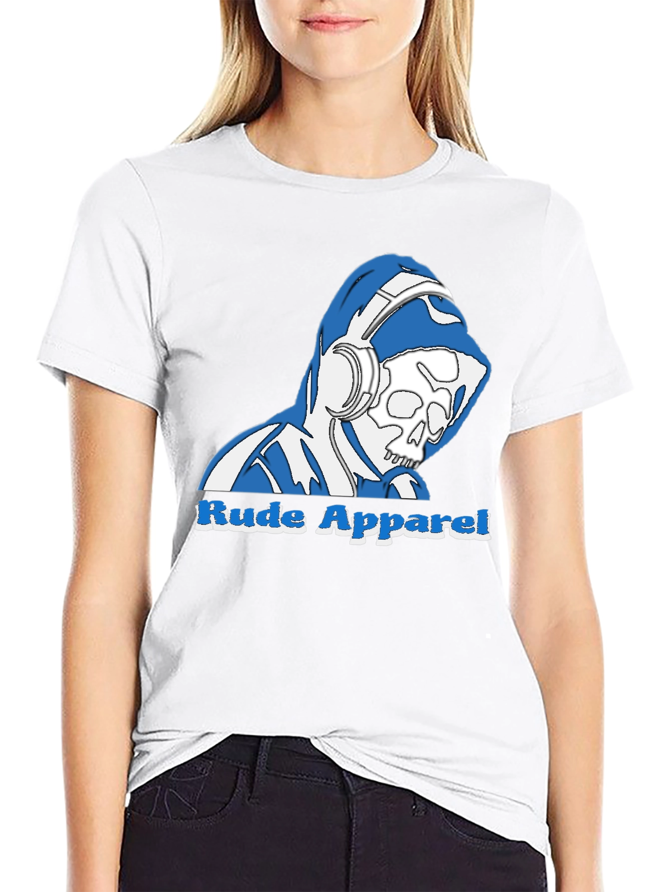 Rude Apparel Skull Graphic Tee - Black