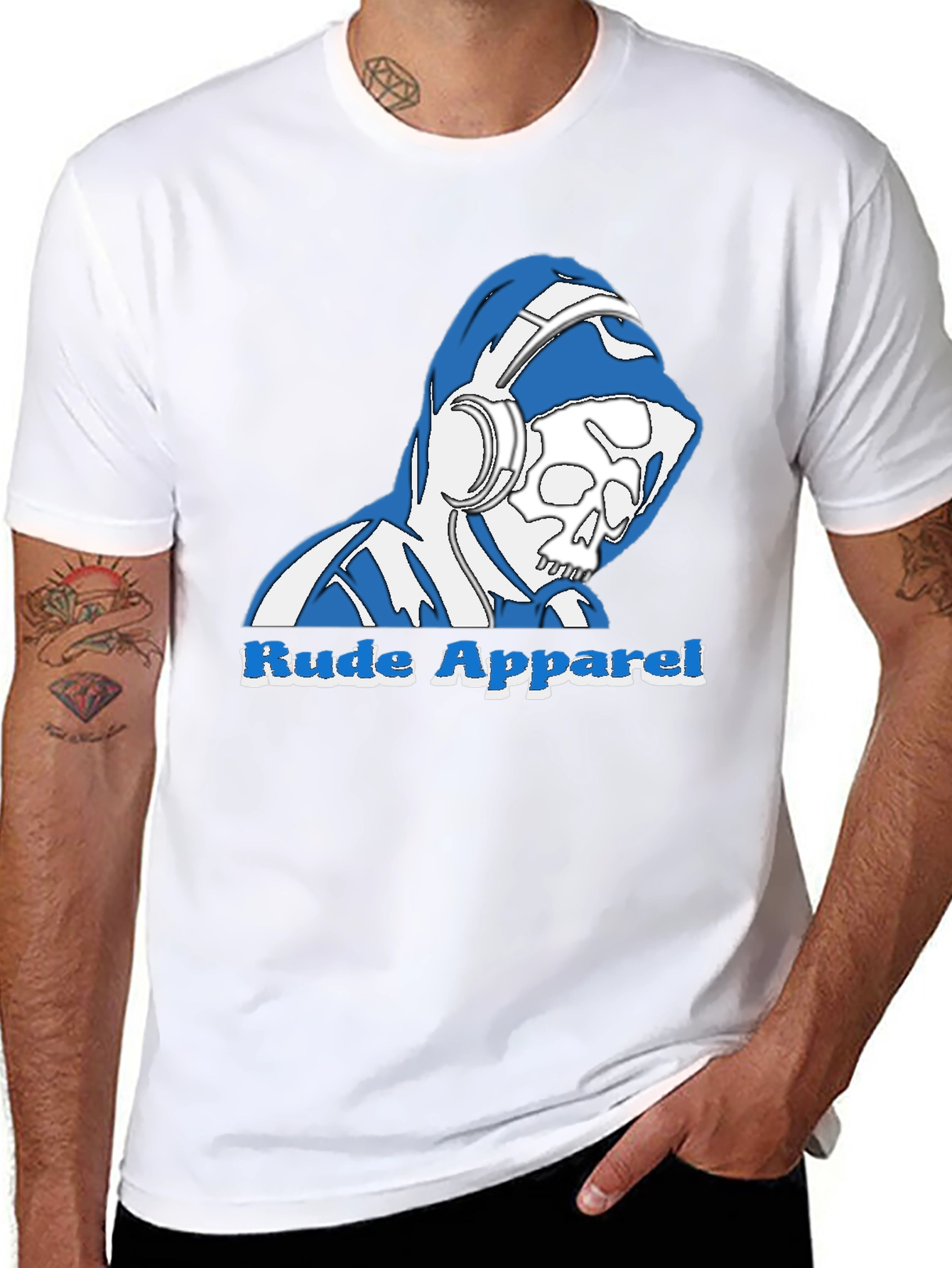 Rude Apparel Skull Graphic Tee - Black