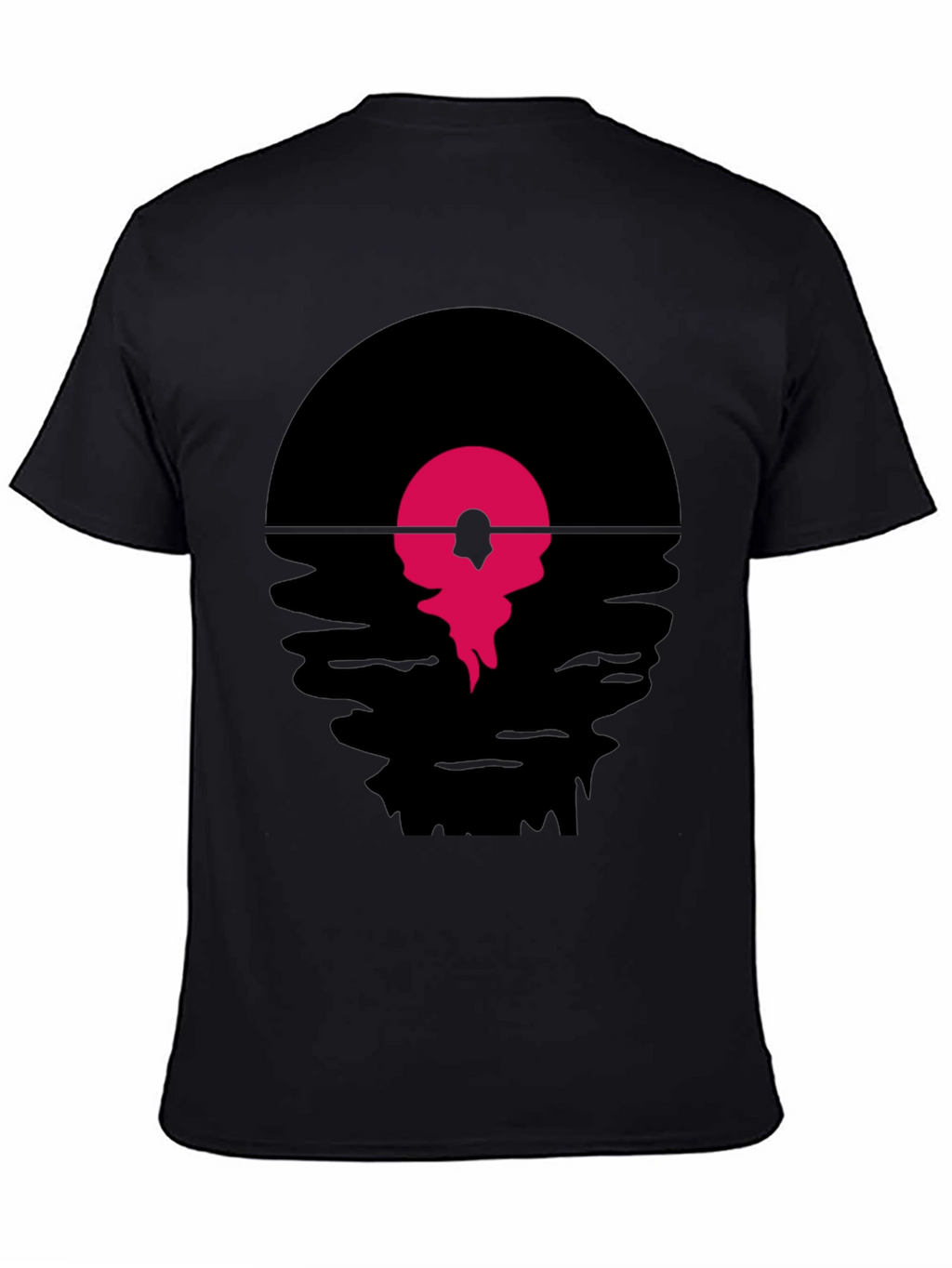 Retro Vinyl Record Sunset Graphic T-Shirt