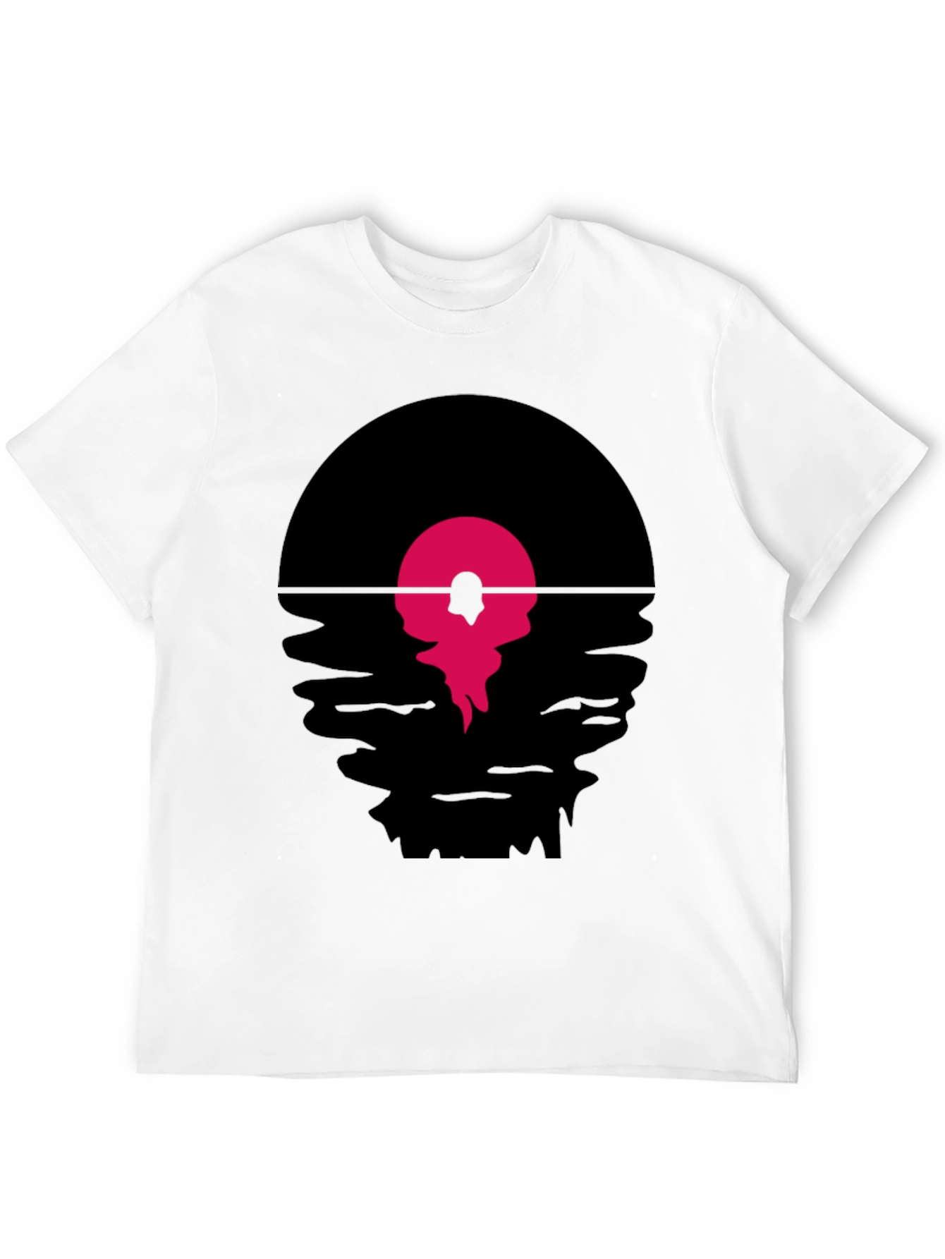 Retro Vinyl Record Sunset Graphic T-Shirt