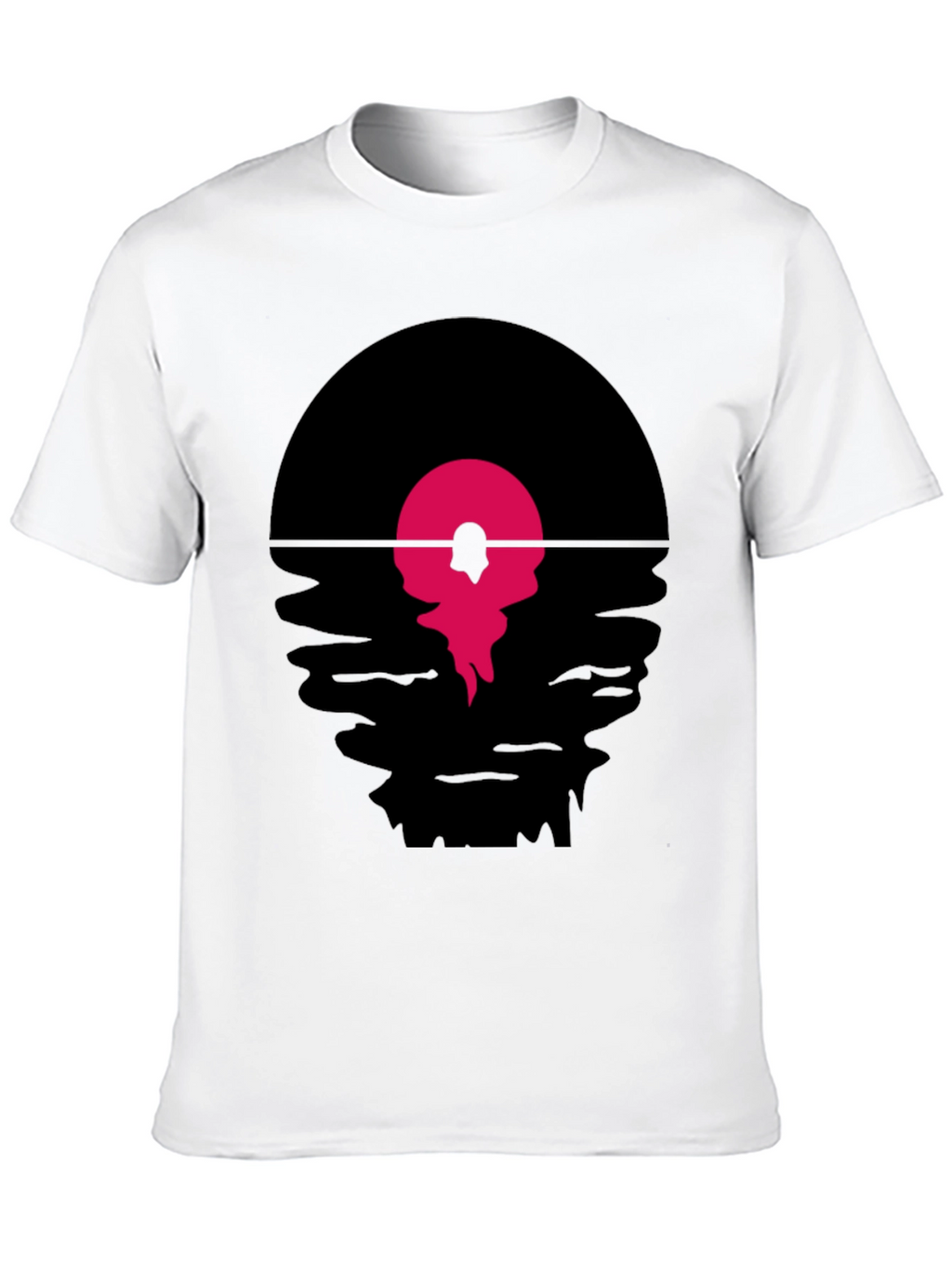 Retro Vinyl Record Sunset Graphic T-Shirt