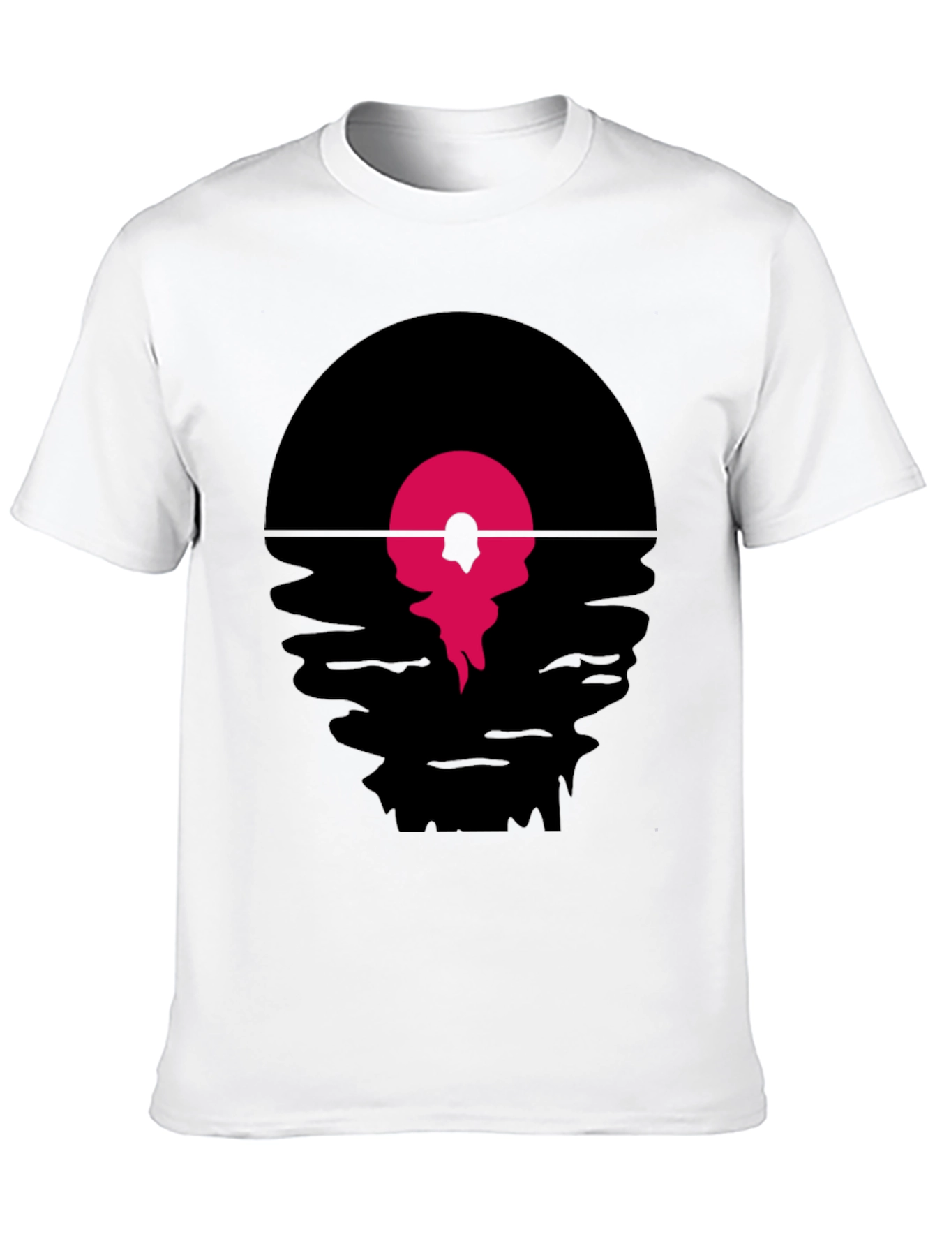 Retro Vinyl Record Sunset Graphic T-Shirt