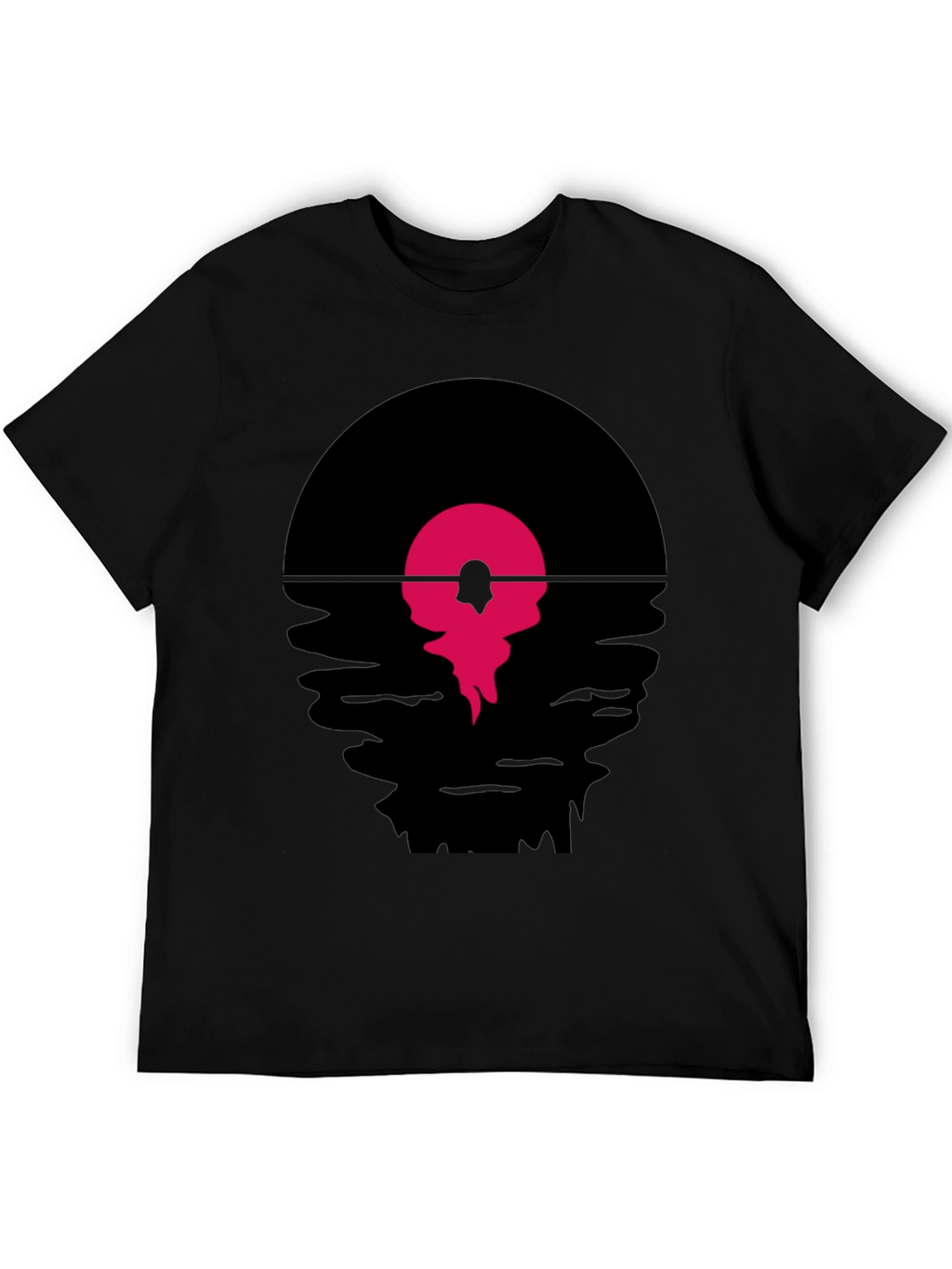 Retro Vinyl Record Sunset Graphic T-Shirt